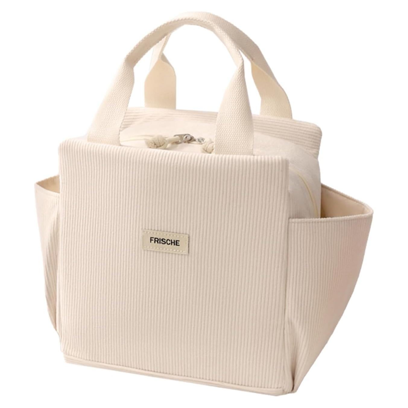 Bolsa de Almuerzo Aislada FAMTUDE Corduroy Beige 13.5L