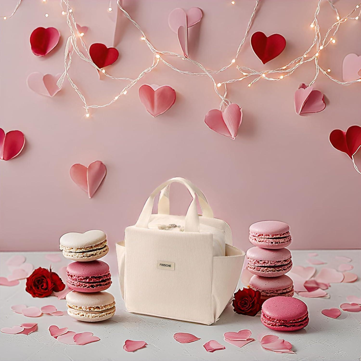 Bolsa de Almuerzo Aislada FAMTUDE Corduroy Beige 13.5L