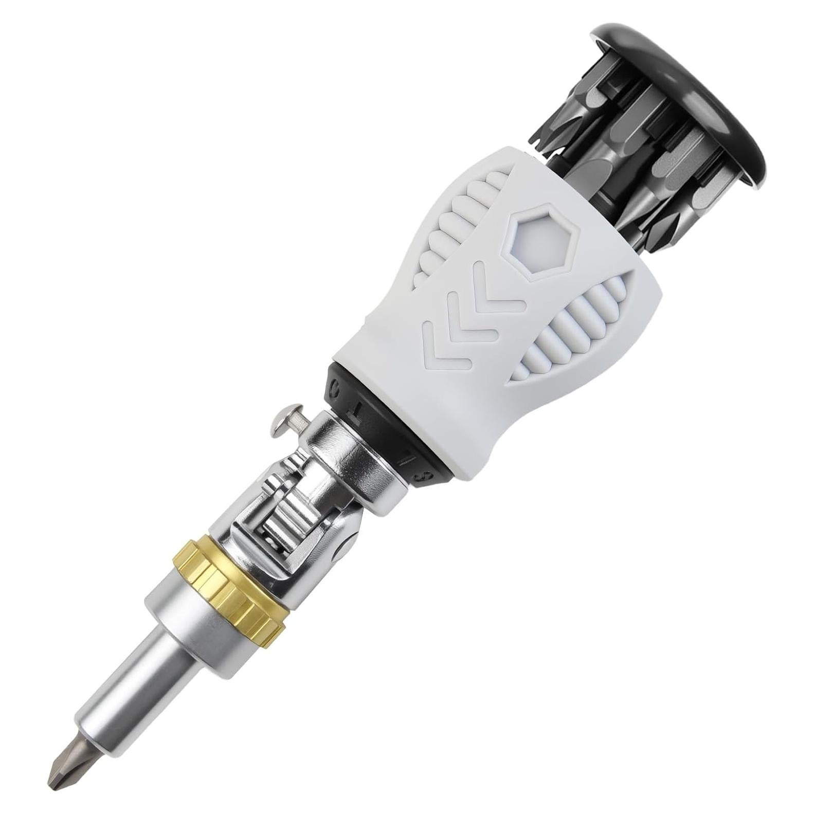 Destornillador de Trinquete AIXGURS 8 en 1 con Puntas Phillips y Torx