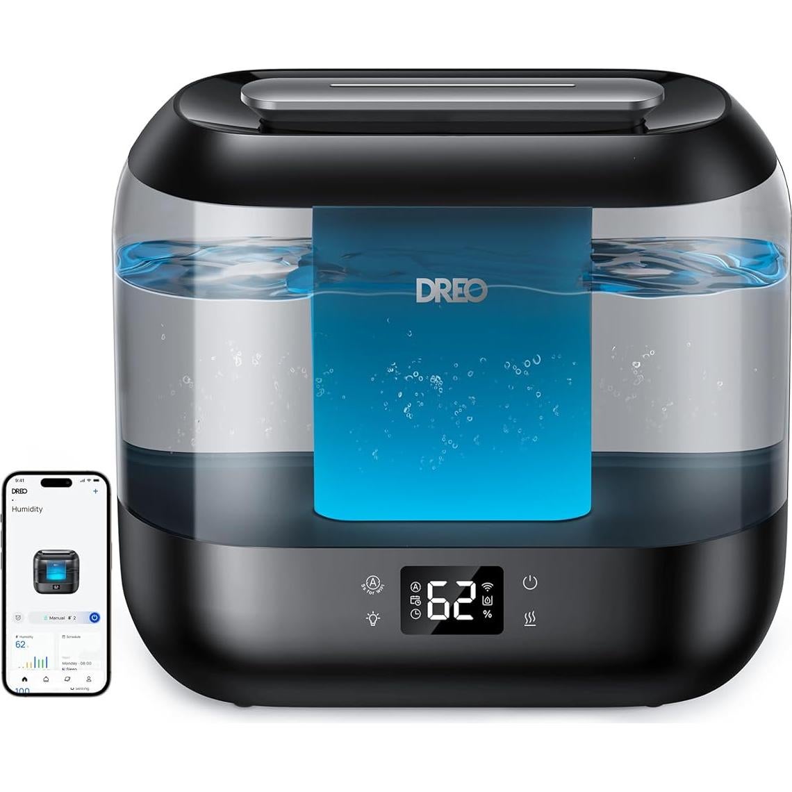 Ventilador de Mesa Dreo + Humidificador 4L Inteligente Plata