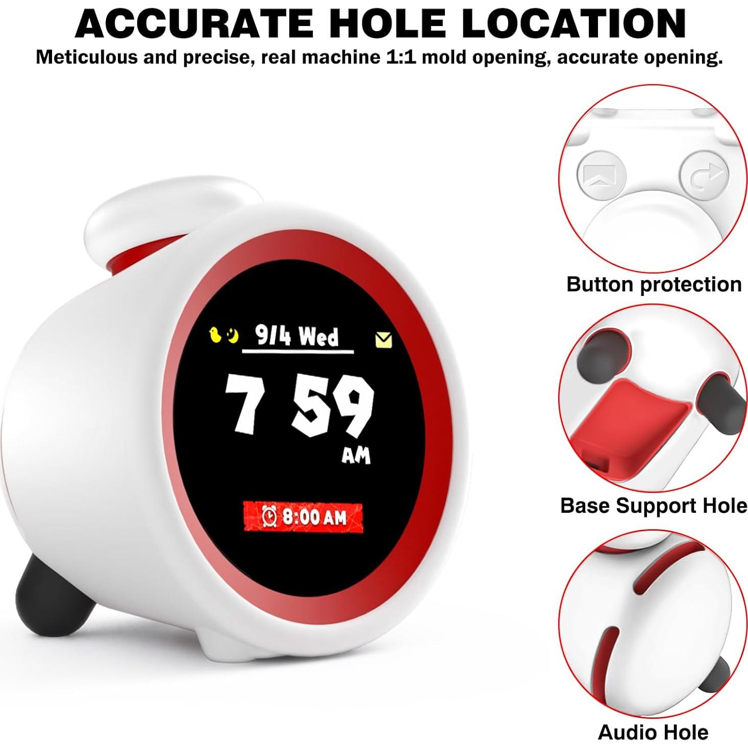 Funda Protectora DLseego para Sound Clock Alarmo - Silicona Transparente