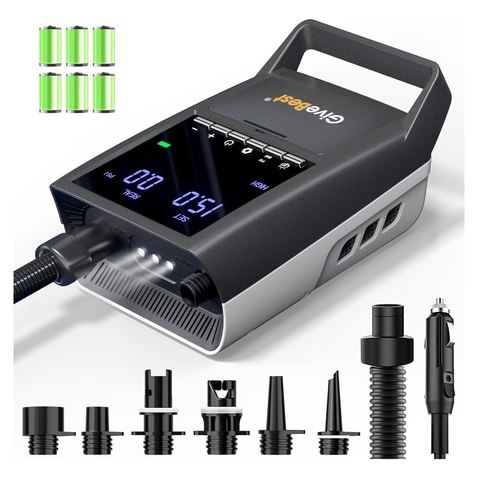 Bomba de Aire Recargable GiveBest para Paddle Board 20 PSI