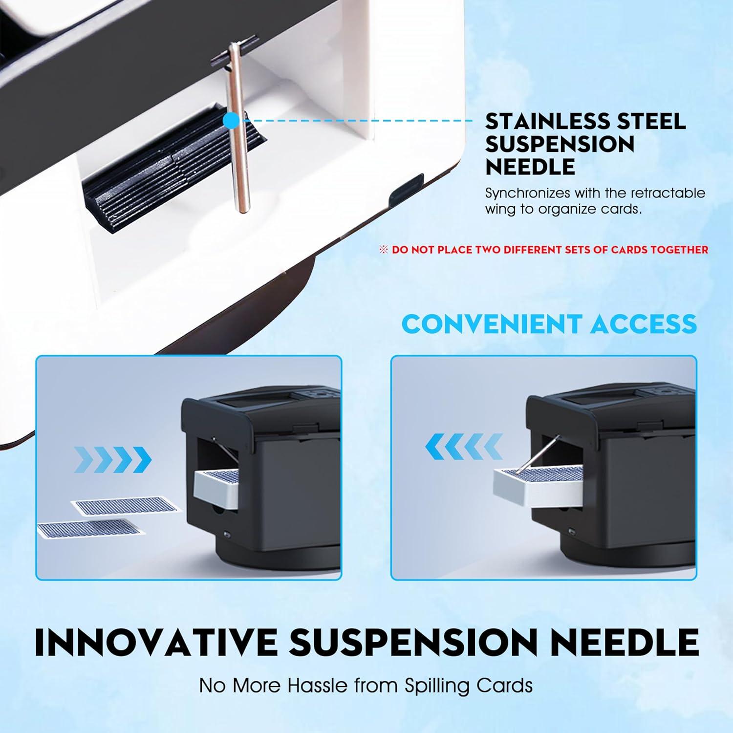 Barajador Automático de Cartas Aoikoy para 2 Mazos Negro