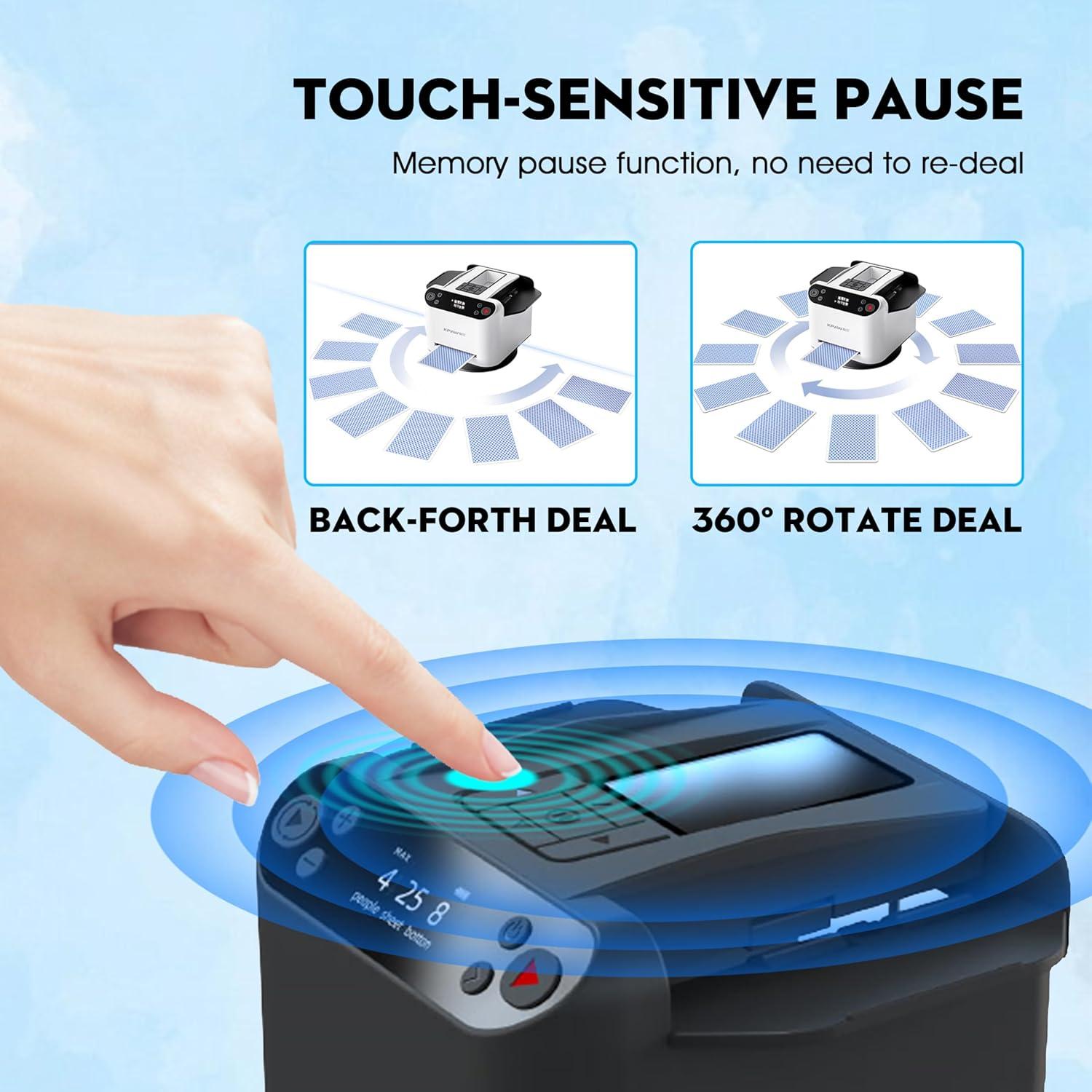 Barajador Automático de Cartas Aoikoy para 2 Mazos Negro