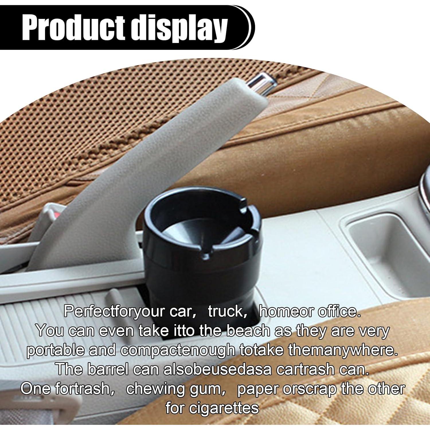 Cenicero de coche ZIMISI a prueba de olores con tapa 10.7x8cm