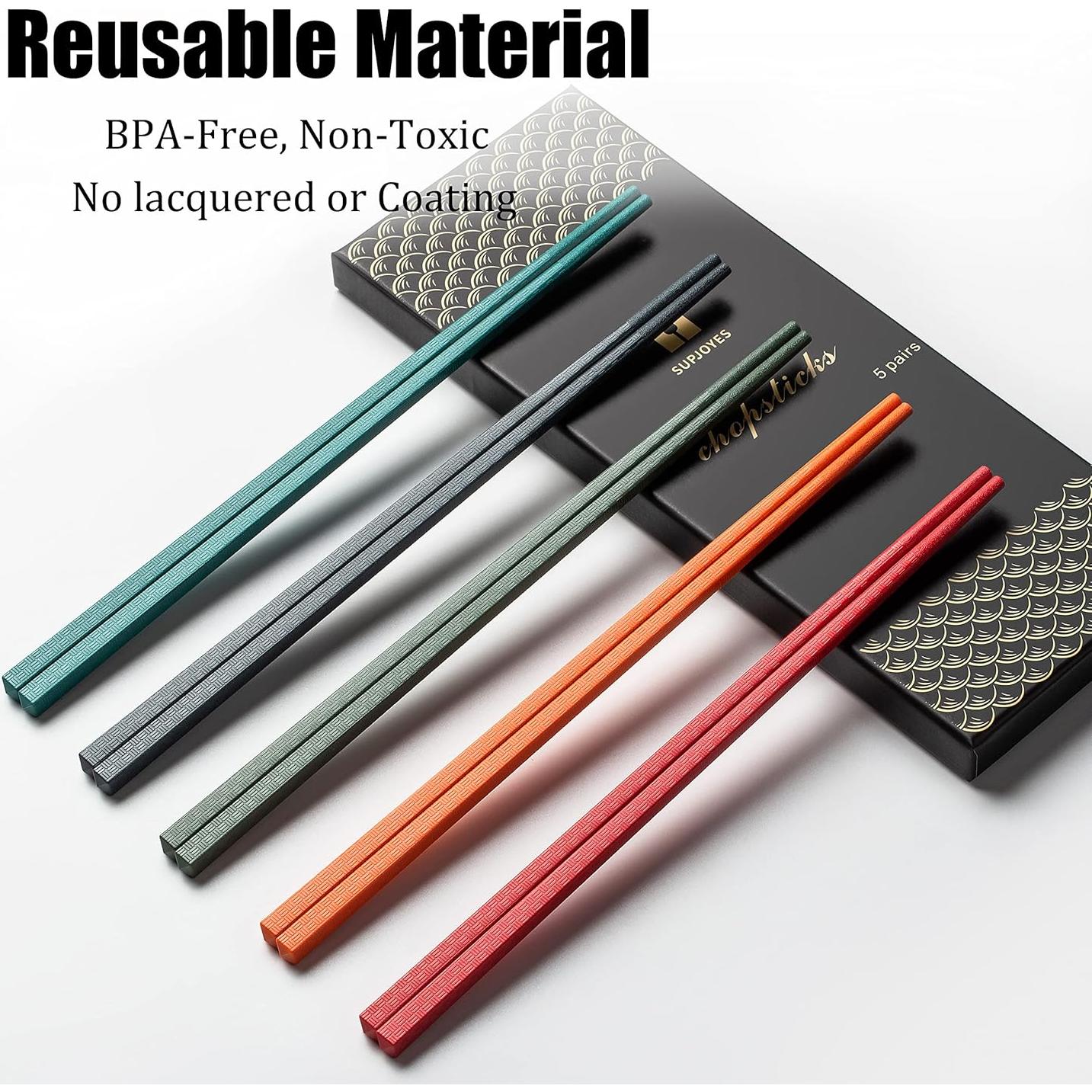 Palillos Reutilizables de Fibra de Vidrio Supjoyes 24.1 cm 5 Pares