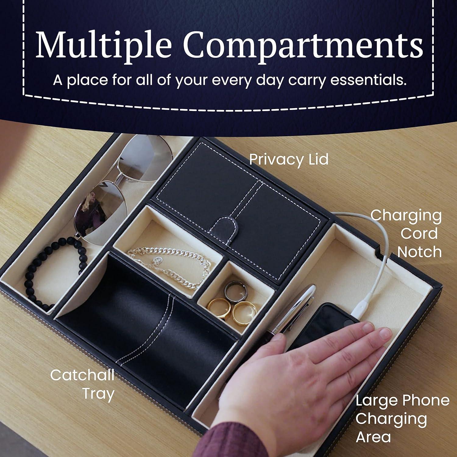 Bandeja de Cuero HOUNDSBAY para Hombres 6 Compartimentos