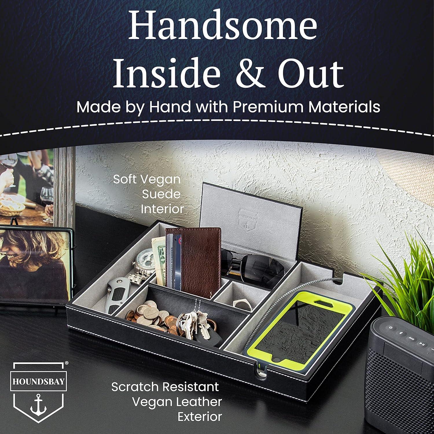 Bandeja de Cuero HOUNDSBAY para Hombres 6 Compartimentos