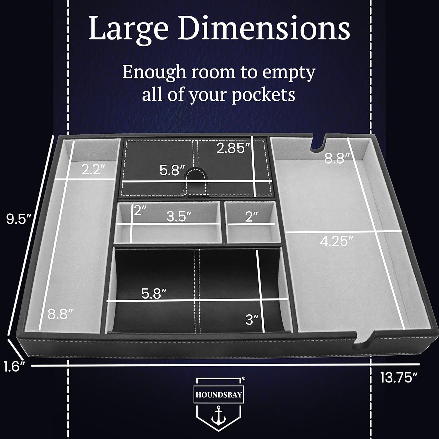 Bandeja de Cuero HOUNDSBAY para Hombres 6 Compartimentos