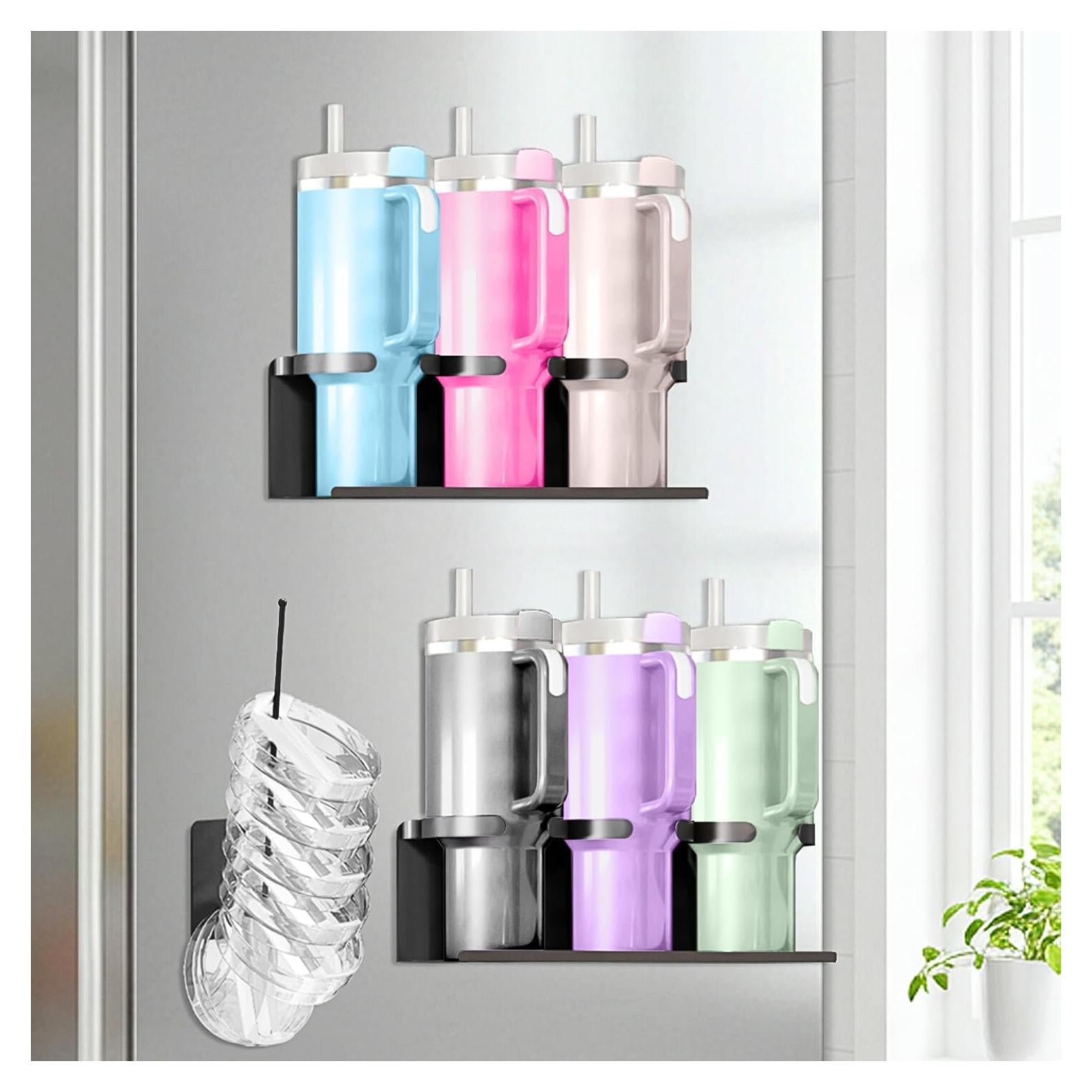 Soporte Magnético para Tazas Stanley 20/30/40 oz - Organizador Negro