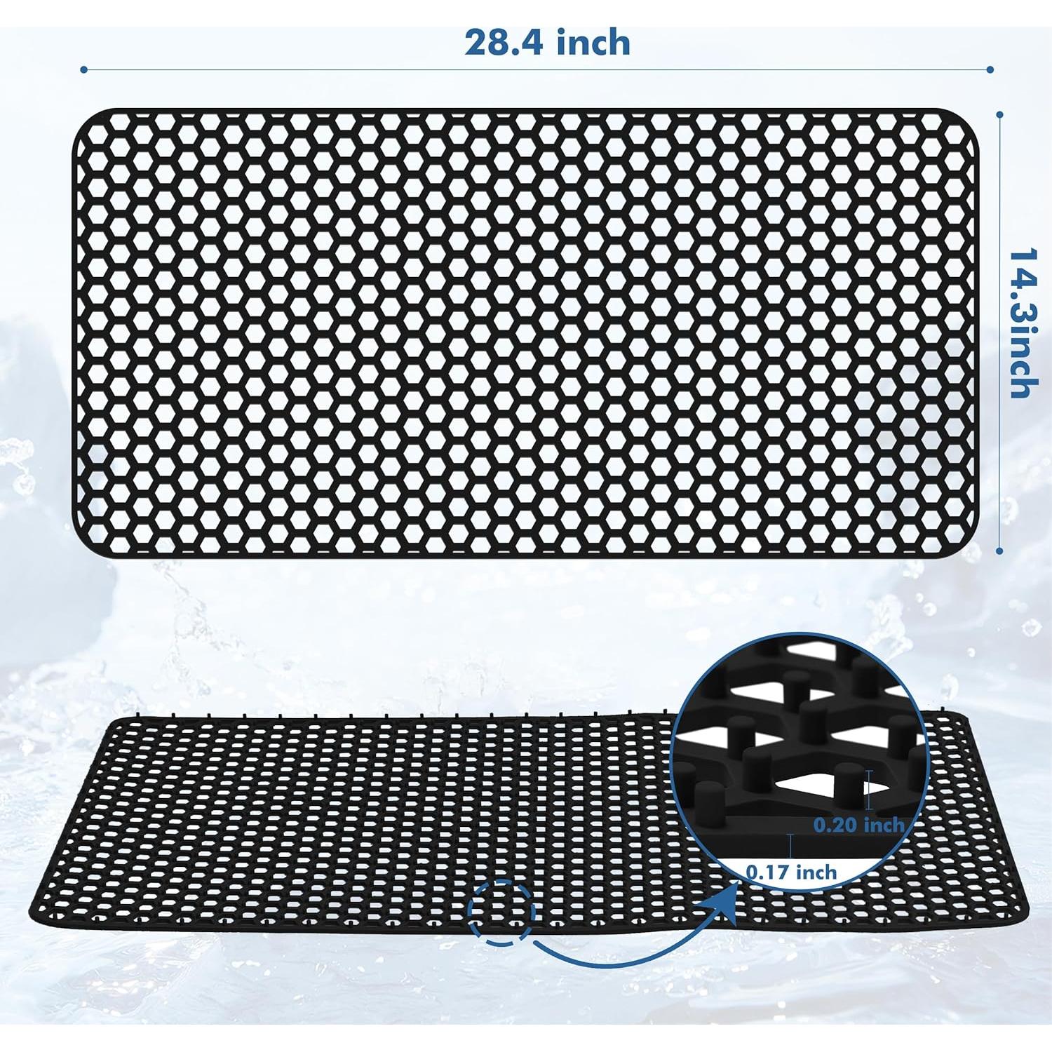 Alfombrilla de Silicona para Fregadero Bestjing 72x36 cm Negra