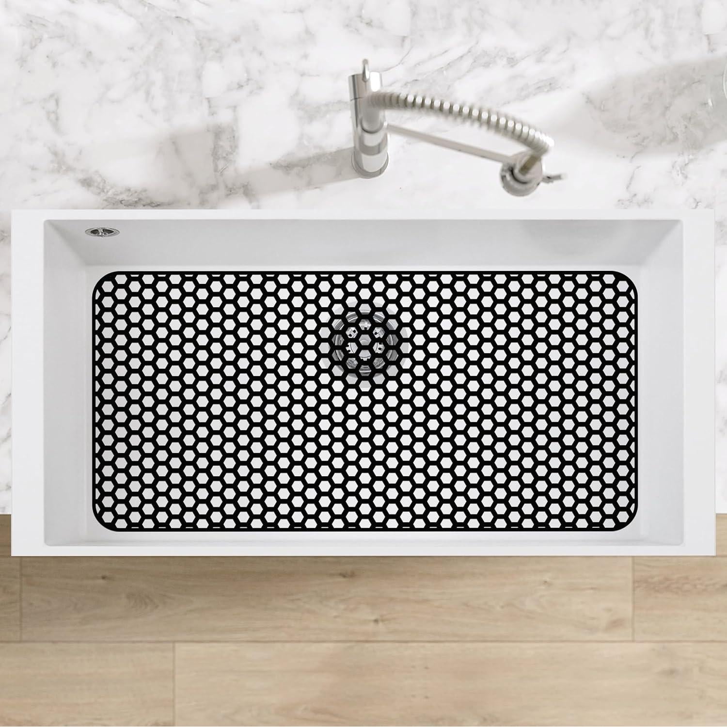 Alfombrilla de Silicona para Fregadero Bestjing 72x36 cm Negra