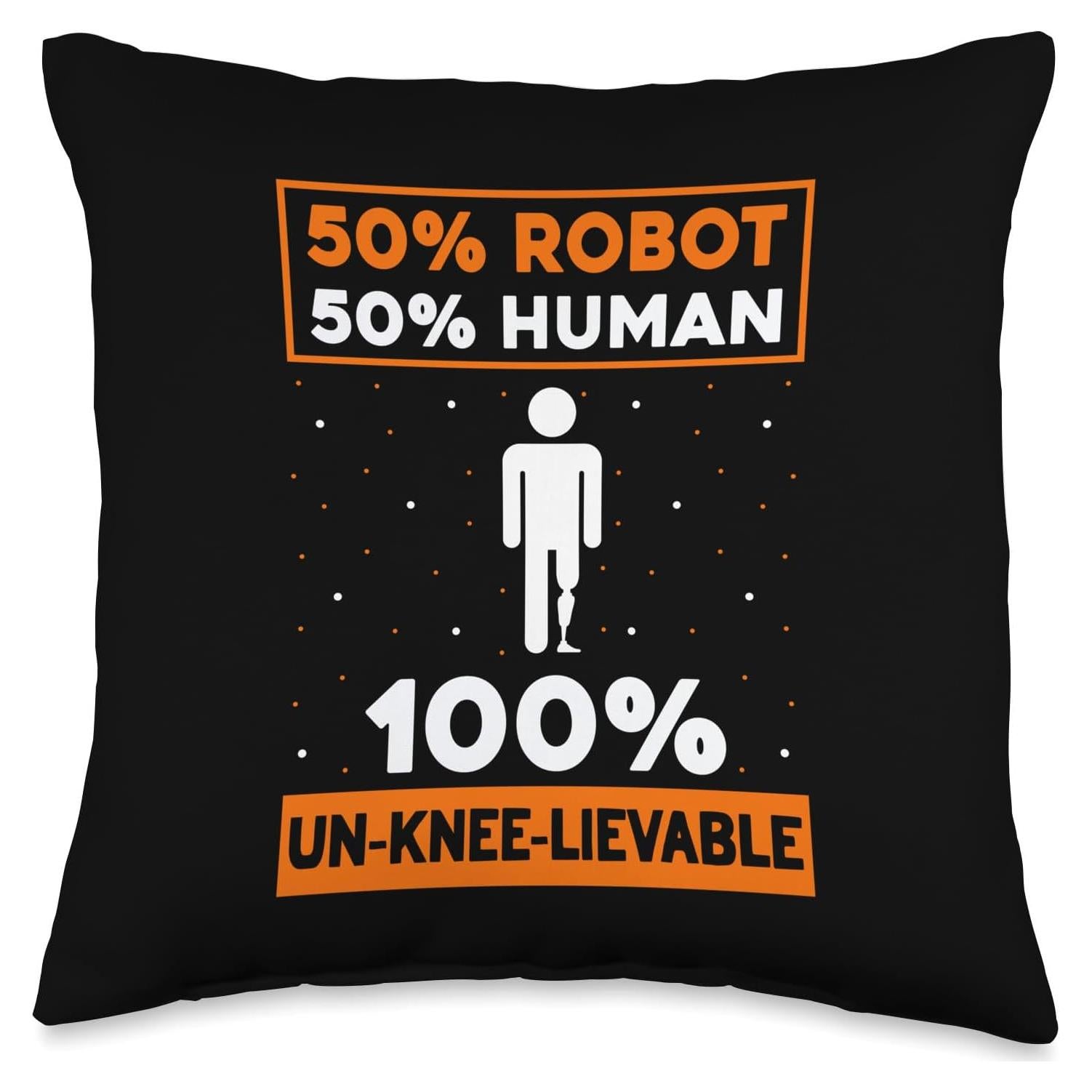 Cojín Temático de Pierna Artificial 16x16 - Diseño Protésico