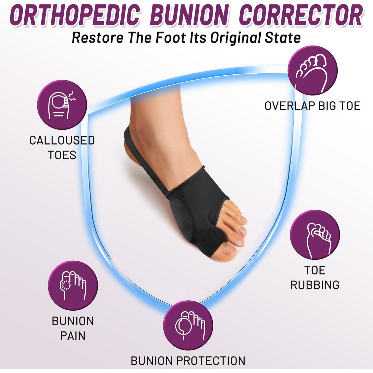 Manga Correctora de Juanetes LEOWEER - 4 Tamaños, Gel y Transpirable