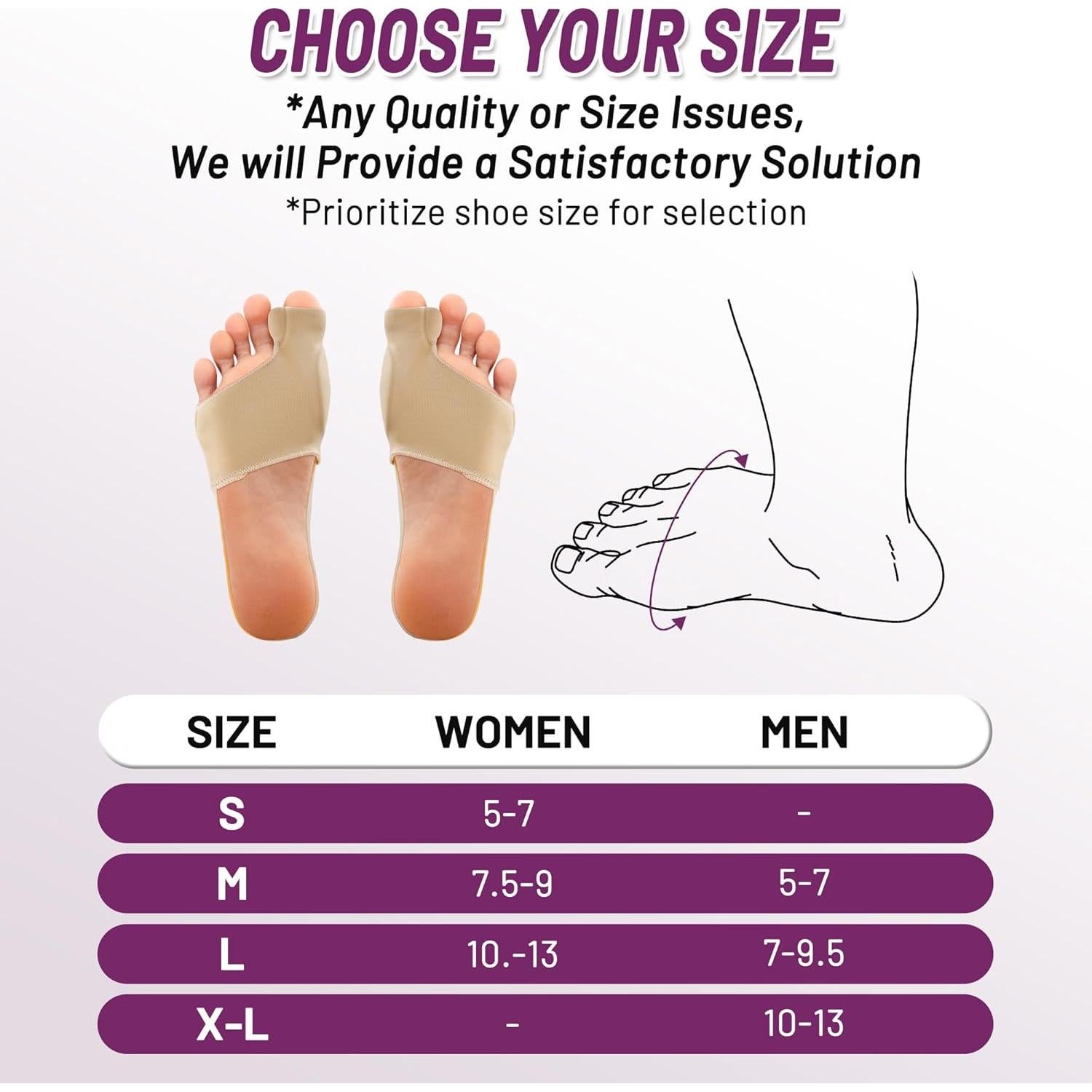 Manga Correctora de Juanetes LEOWEER - 4 Tamaños, Gel y Transpirable