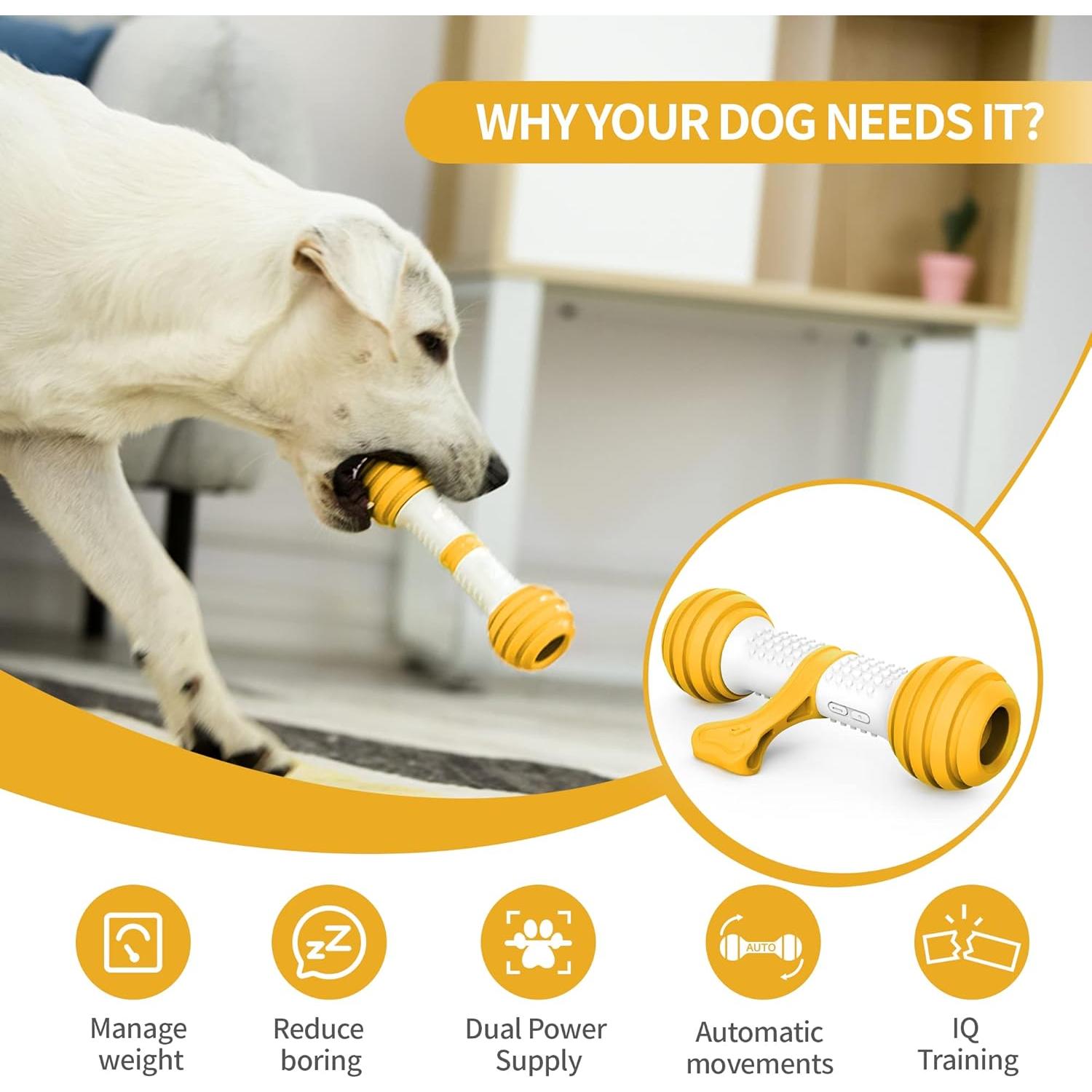 Juguete Interactivo para Perros PETGEEK Hueso Automático USB