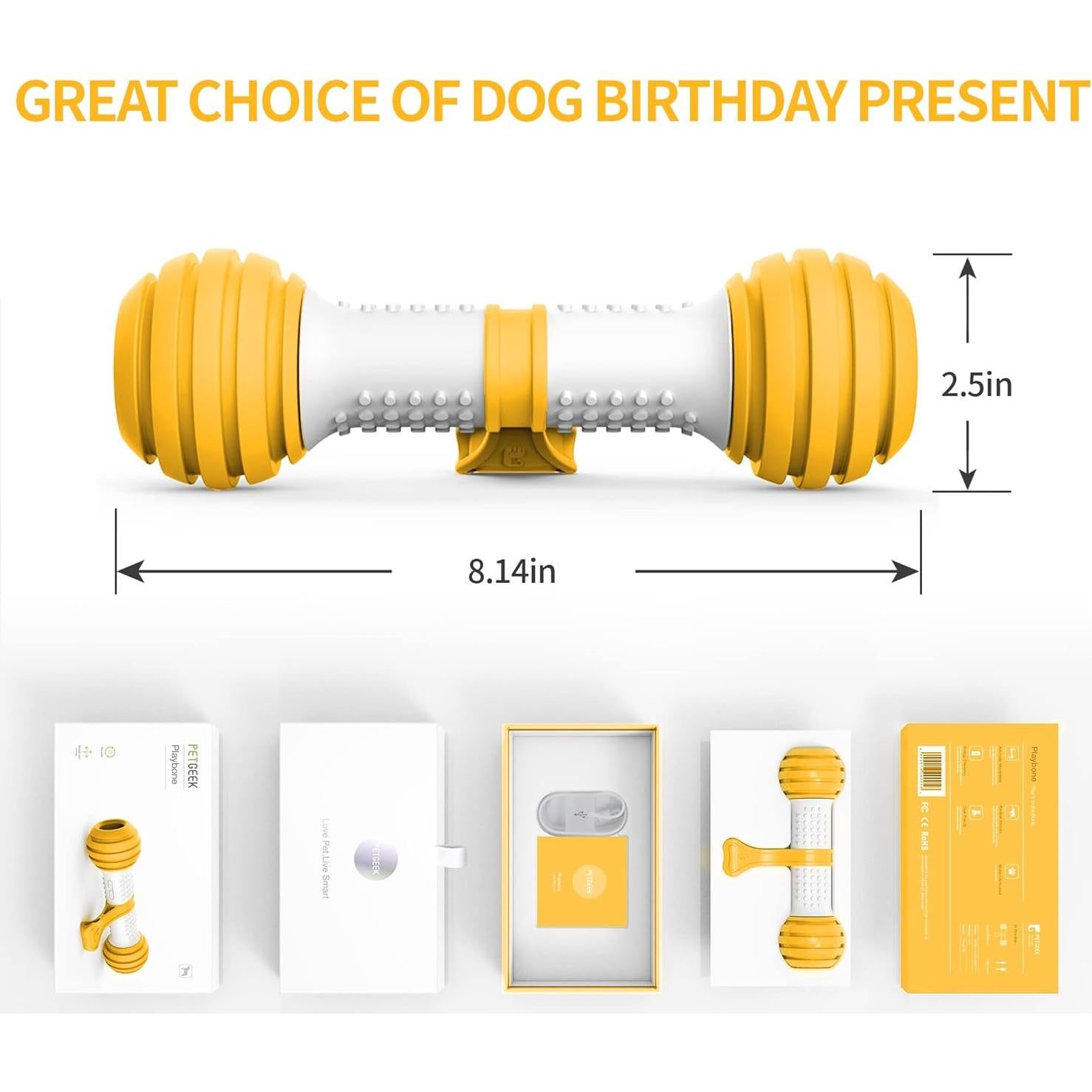 Juguete Interactivo para Perros PETGEEK Hueso Automático USB