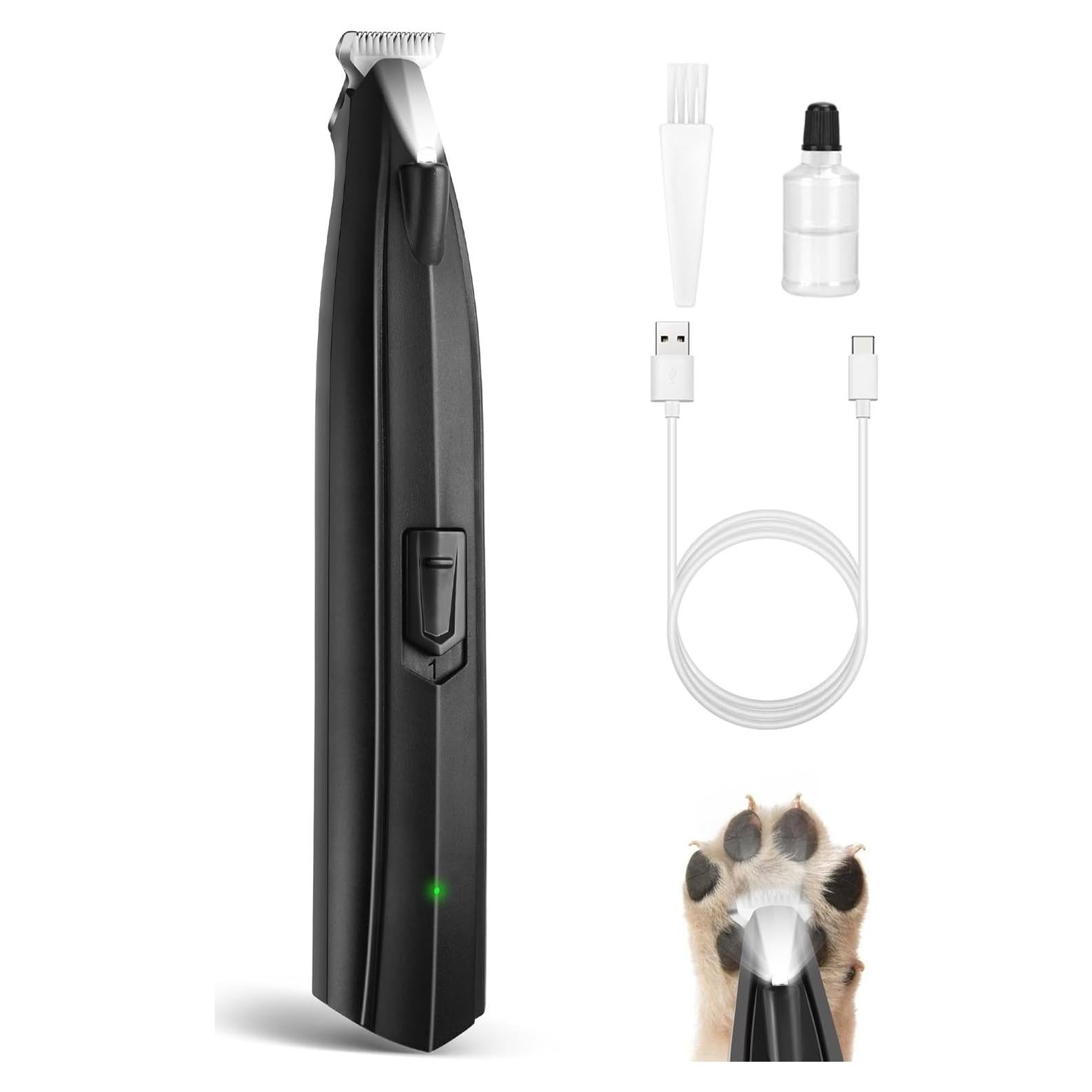 Recortadora eléctrica de patas de perro Lexflext con luz LED