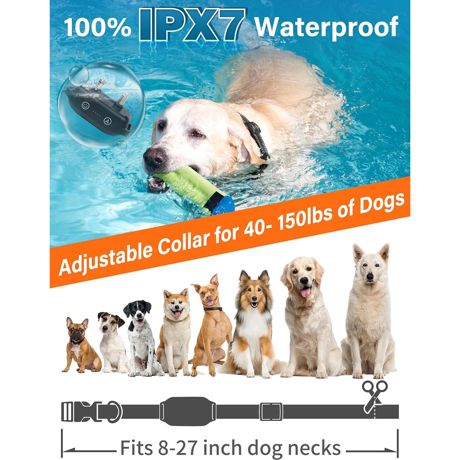 Collar Antiladridos PaiPaitek 2 en 1 con Control Remoto 1000m