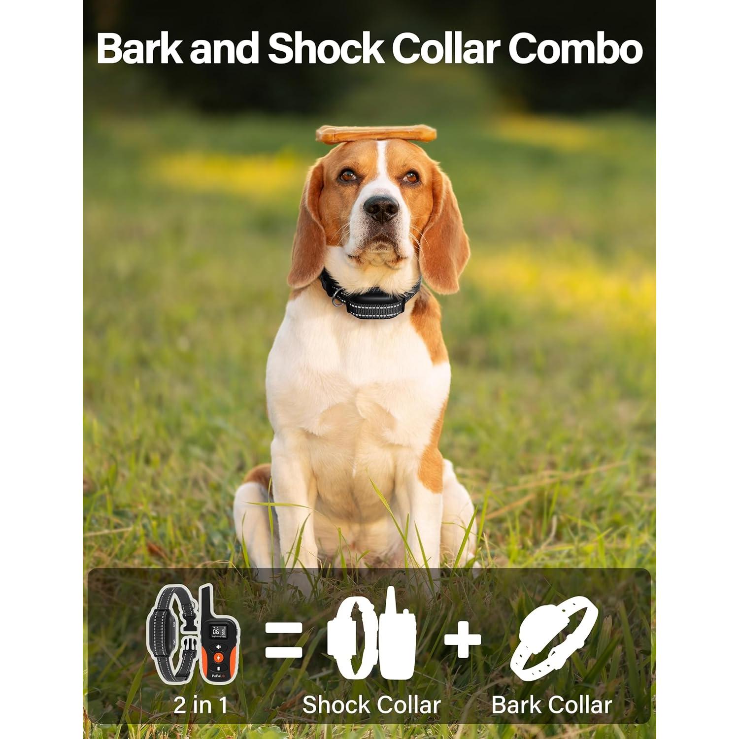 Collar Antiladridos PaiPaitek 2 en 1 con Control Remoto 1000m