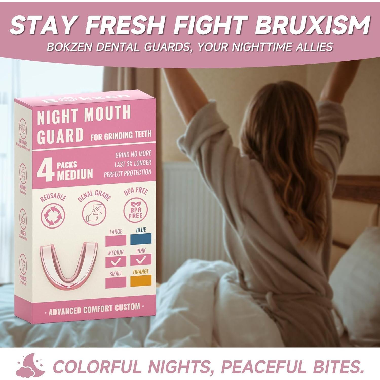 Paquete de 4 Protectores Nocturnos BOKZEN Medianos Rosa