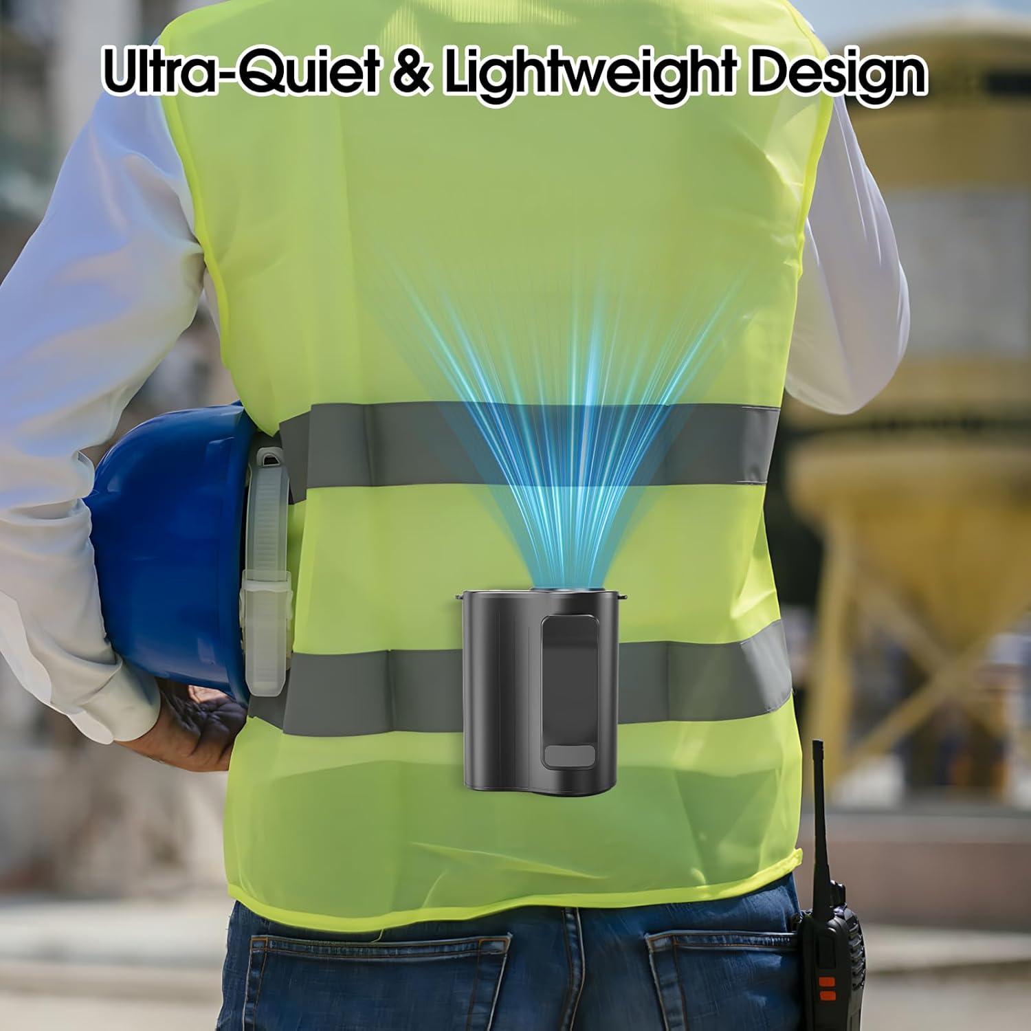 Ventilador de Cintura Portátil Peyfulo Negro 5 Velocidades