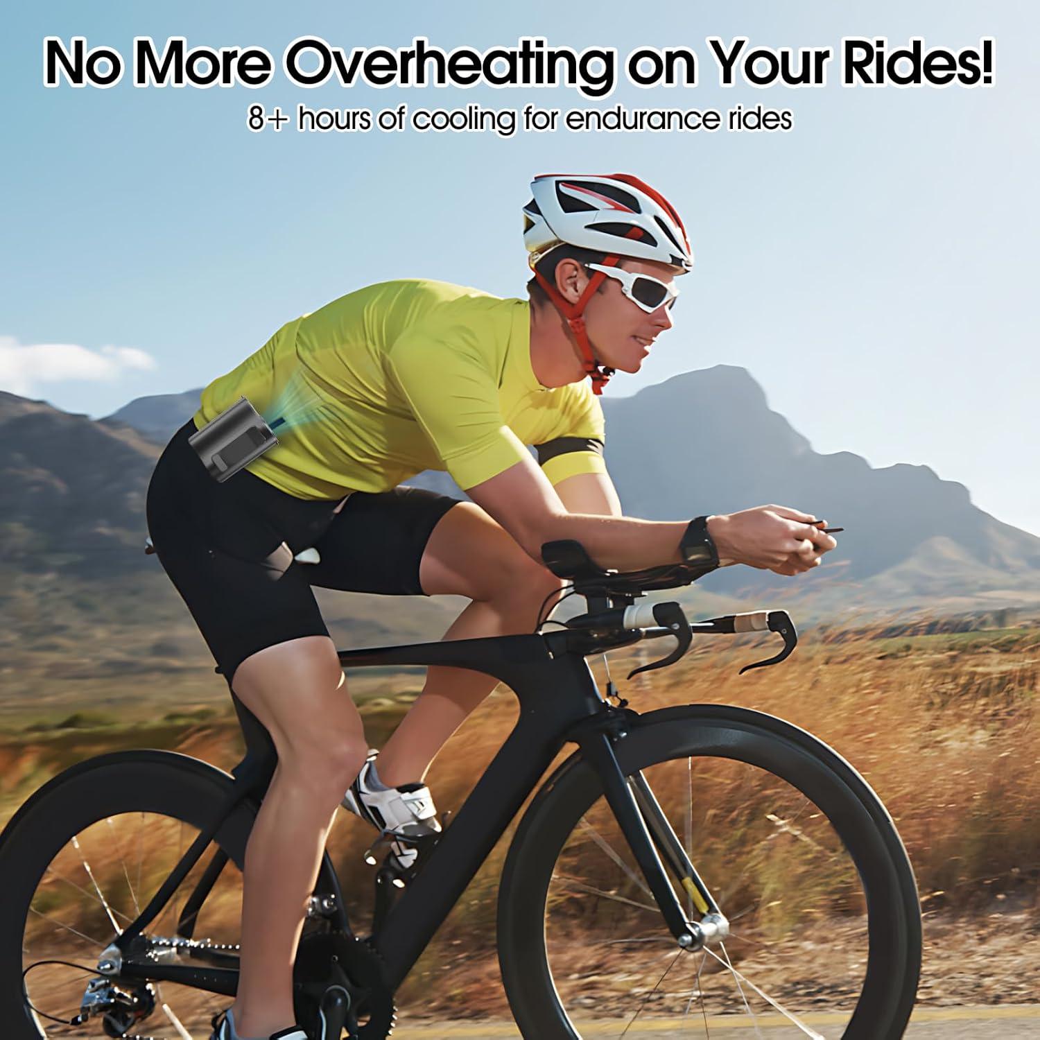 Ventilador de Cintura Portátil Peyfulo Negro 5 Velocidades