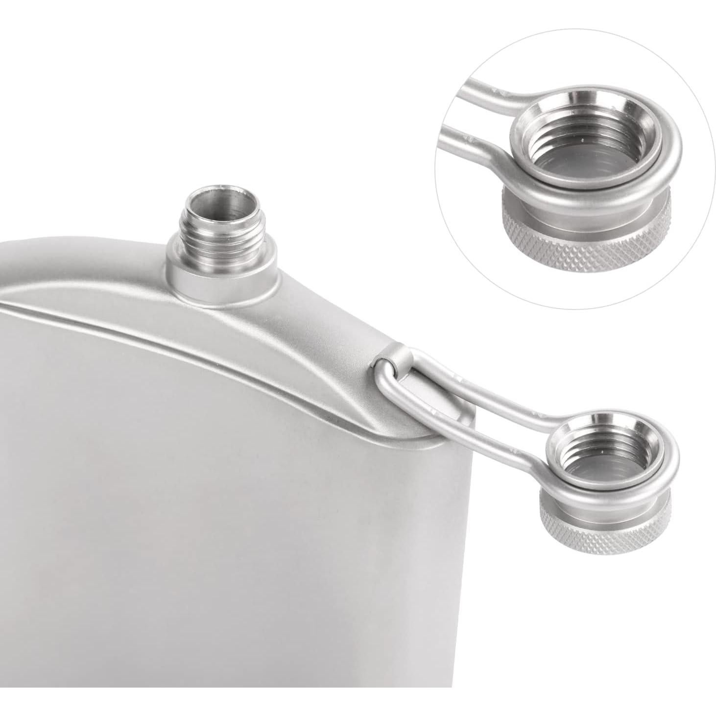 Frasco de Cadera de Titanio SilverAnt 220ml a Prueba de Fugas