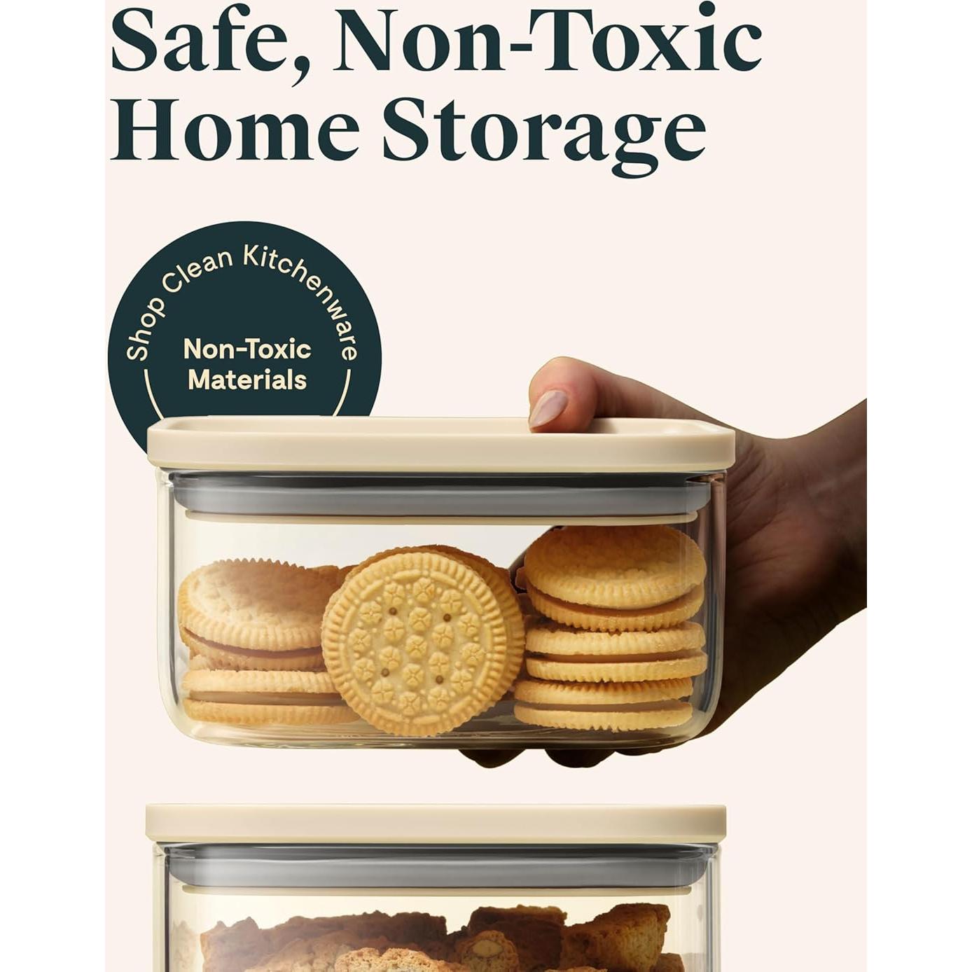 Contenedor de Almacenamiento de Alimentos Caraway 1qt Vidrio Hermético