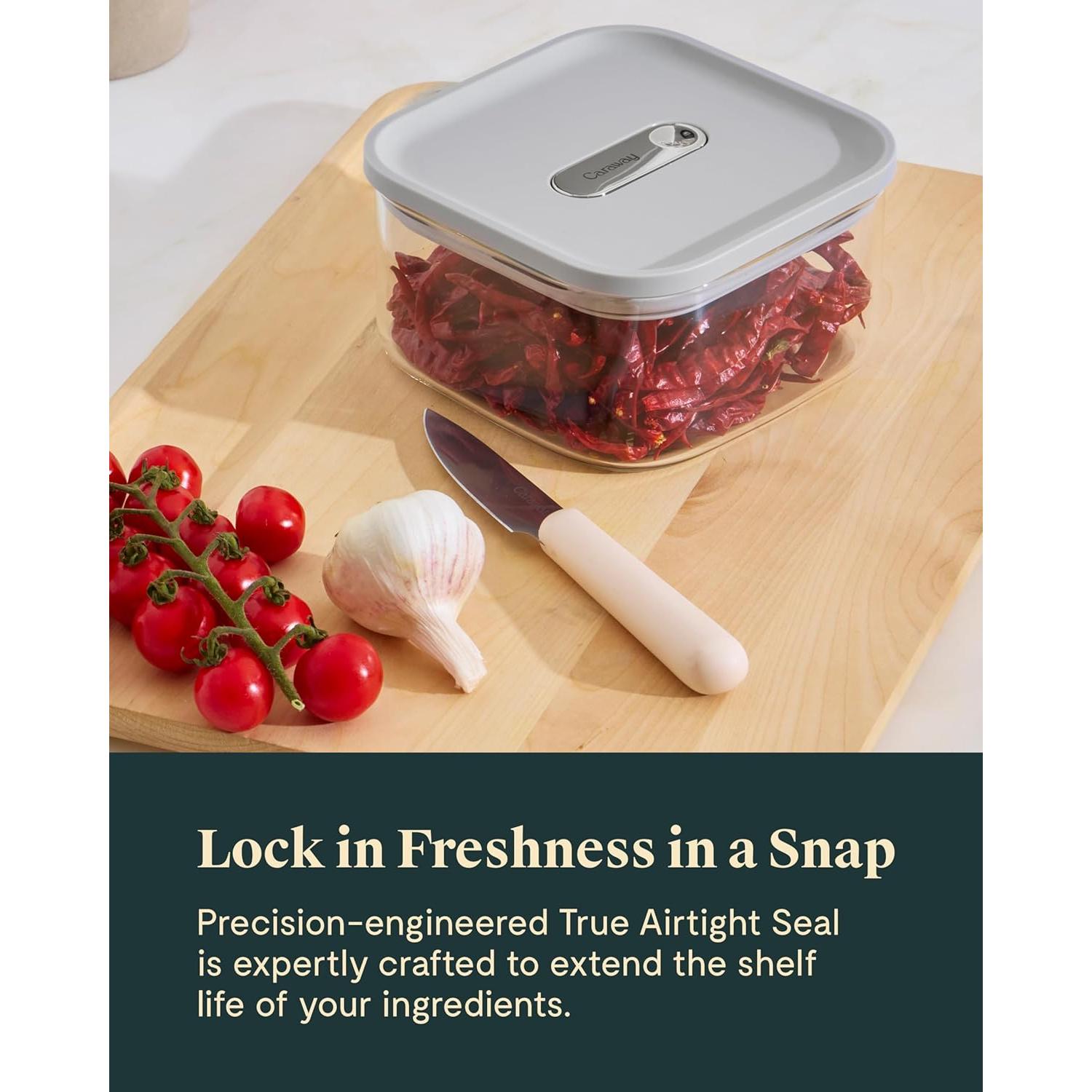 Contenedor de Almacenamiento de Alimentos Caraway 1qt Vidrio Hermético