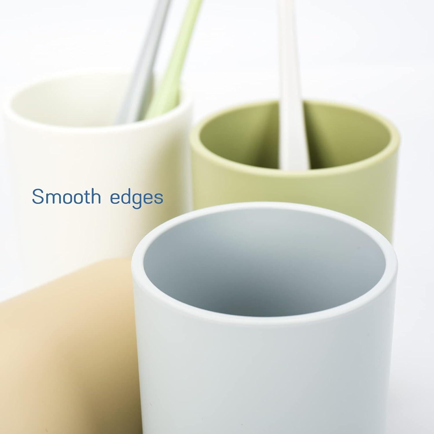 Soporte de Cepillo de Dientes ENTERLIFE Beige 350ml Plástico