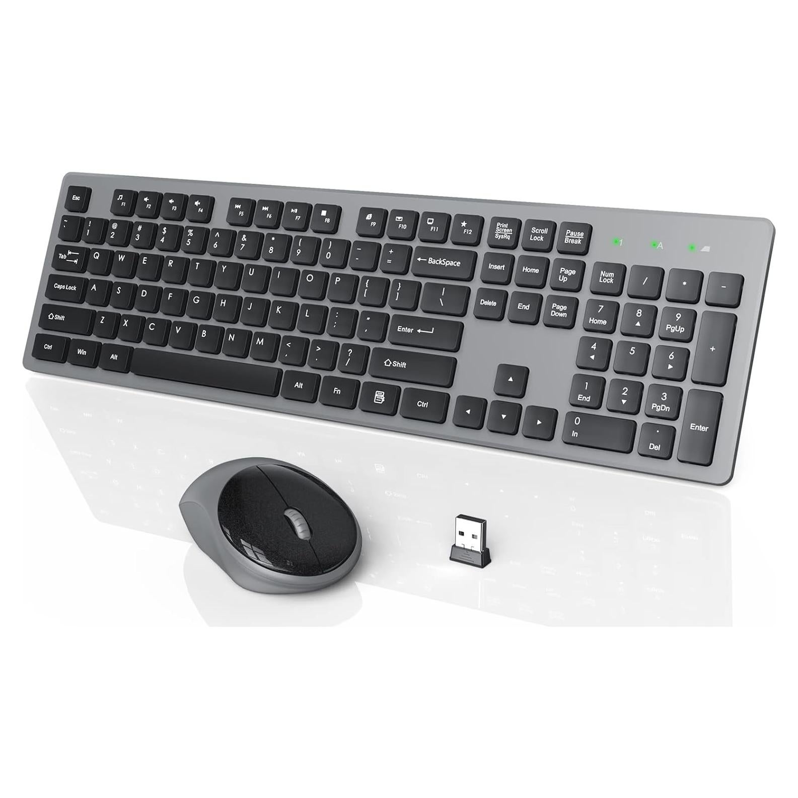 Combo Teclado y Ratón Inalámbricos WisFox USB Silencioso