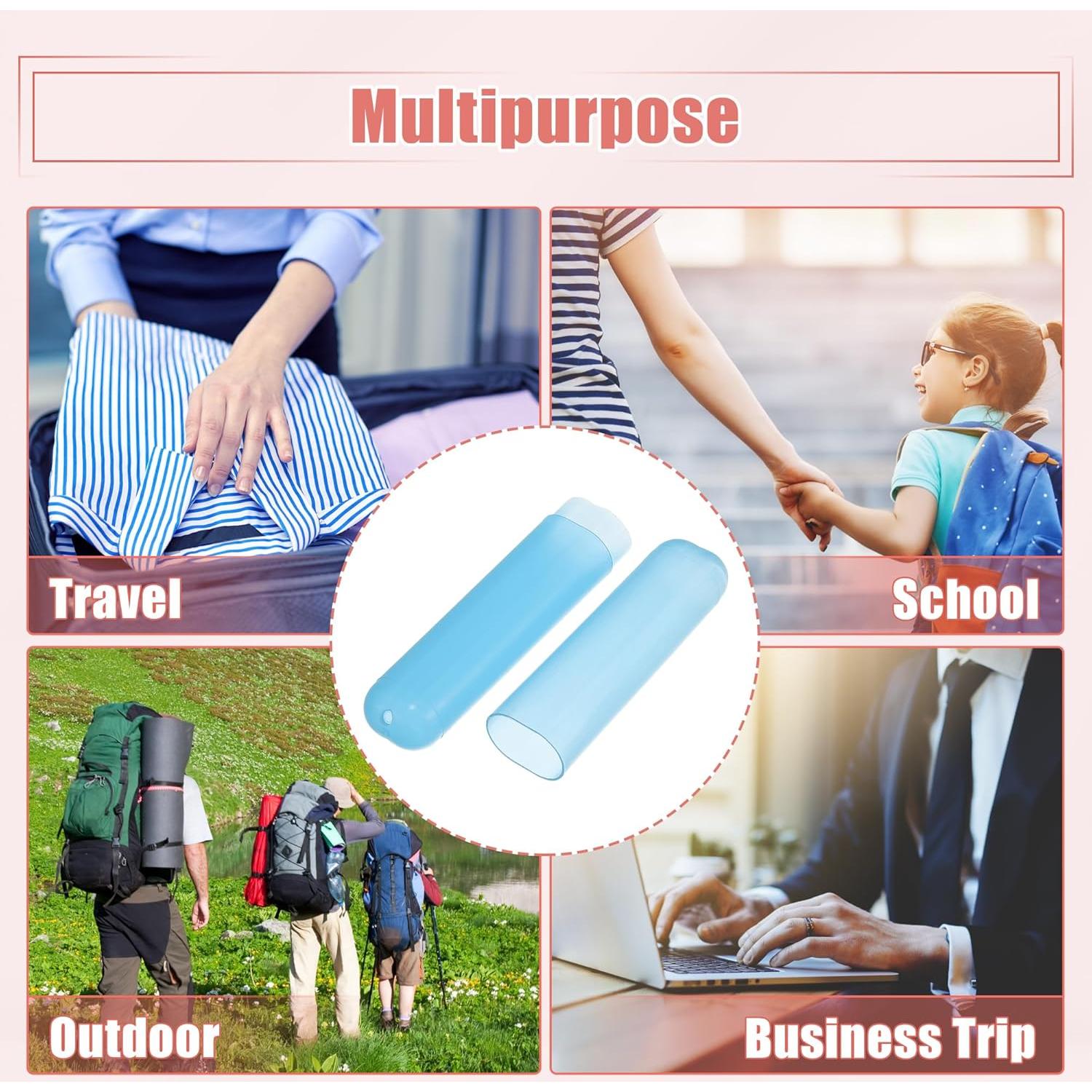 Estuche de Viaje para Cepillo de Dientes VOCOSTE 4 Pcs Plástico Verde