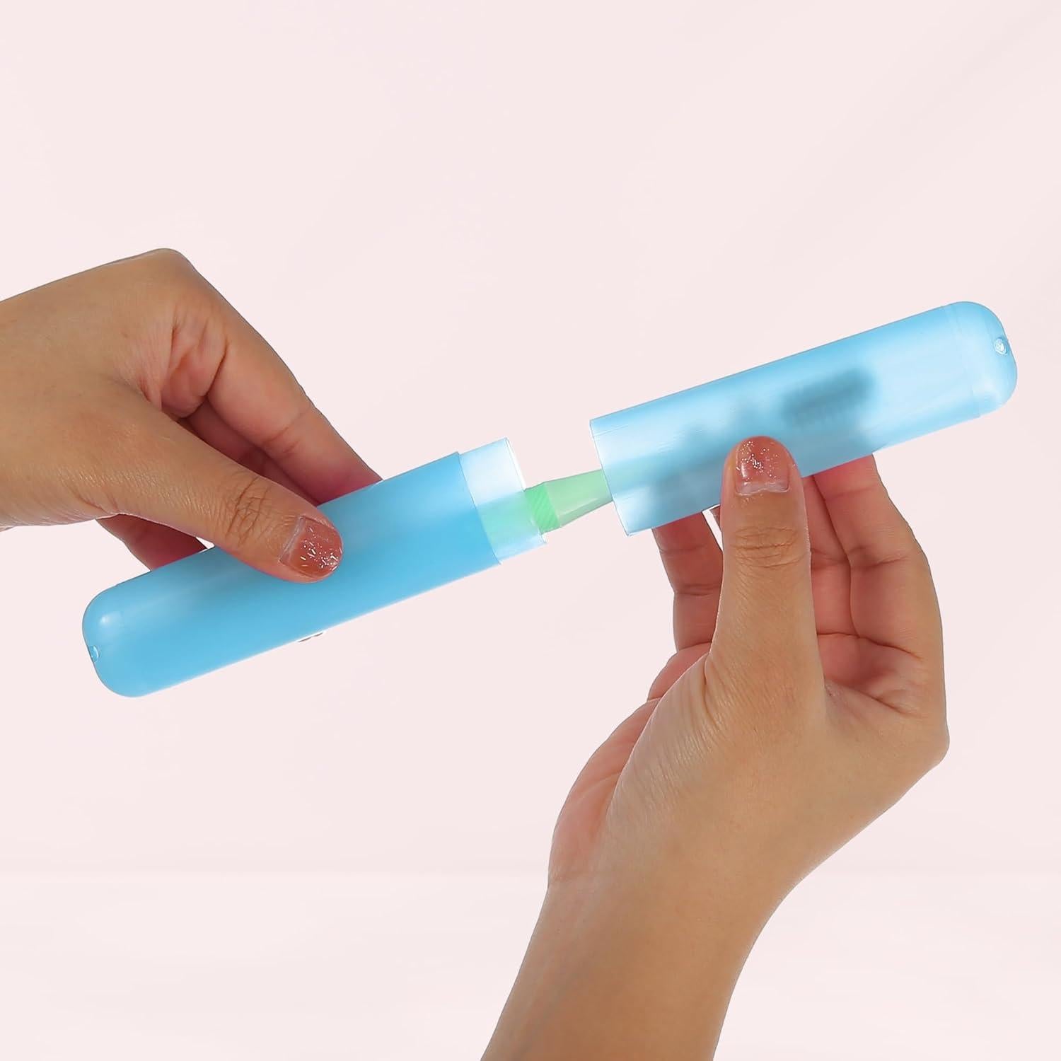 Estuche de Viaje para Cepillo de Dientes VOCOSTE 4 Pcs Plástico Verde