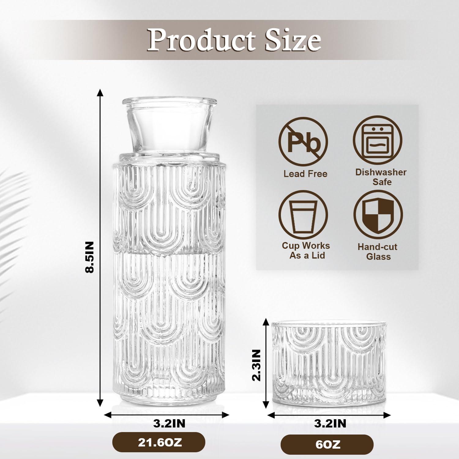 Juego de Jarra de Agua y Vaso FULGNU 638 ml con Tapa