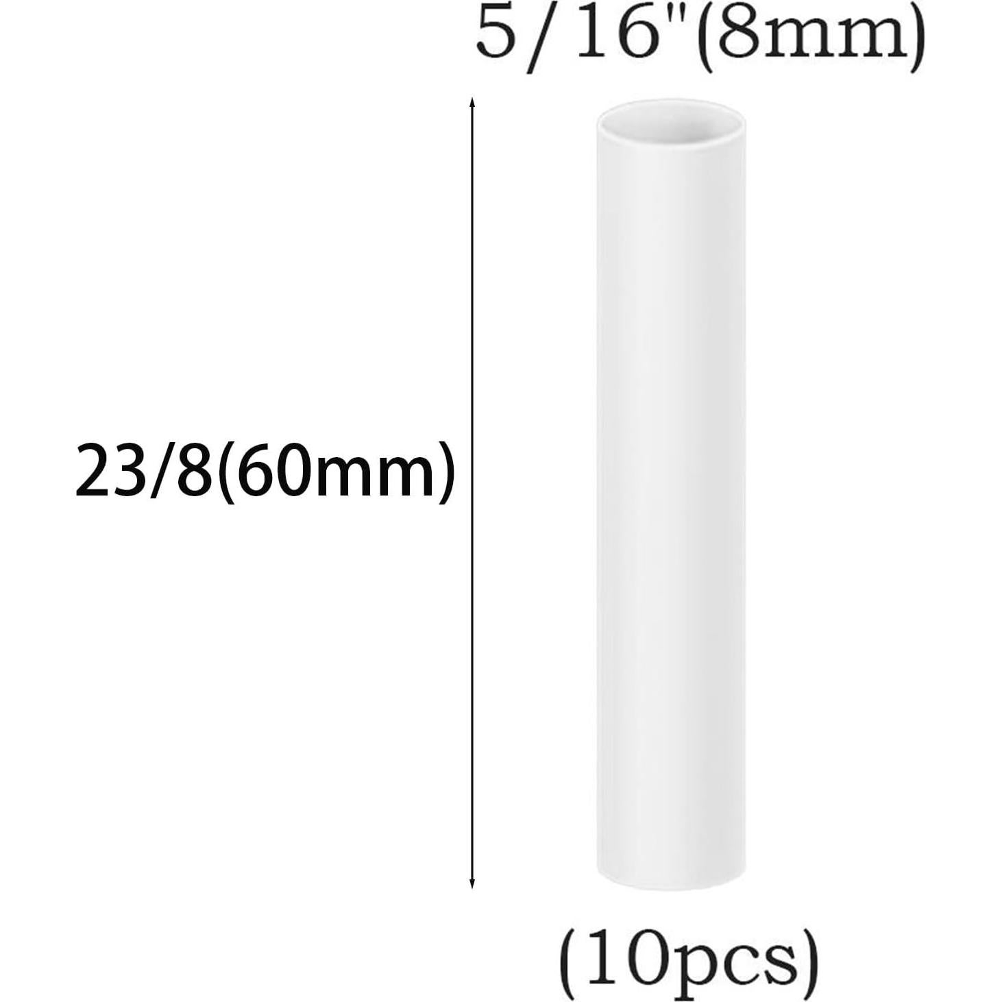 Paquete de 10 Protectores de Cable Transparentes TOPNI 8mm x 60mm