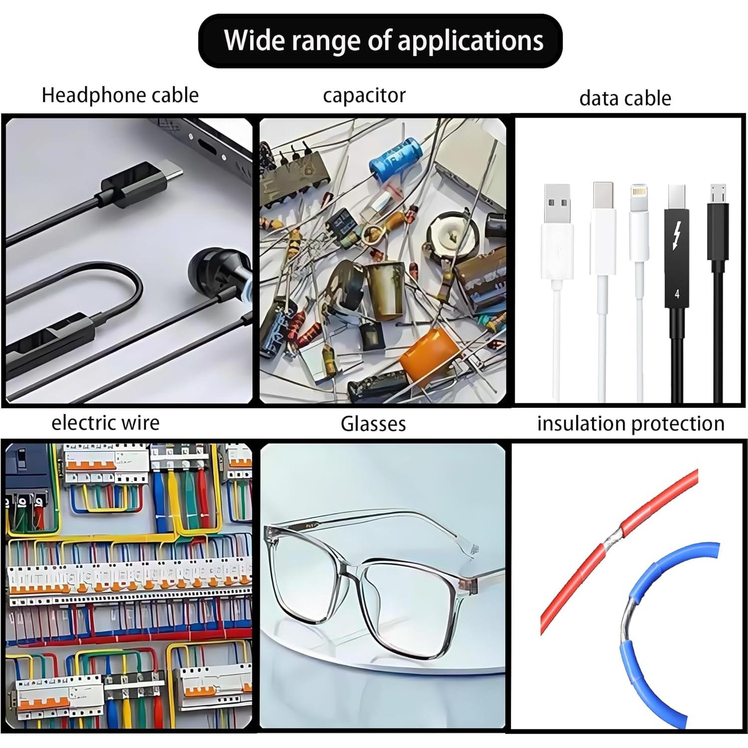 Paquete de 10 Protectores de Cable Transparentes TOPNI 8mm x 60mm