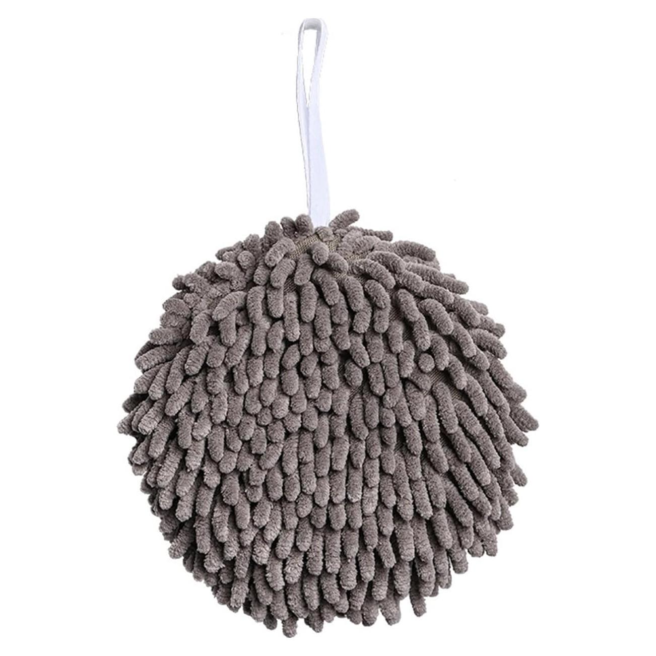 Toalla de Mano Chenille Gris MIXNEX - Secado Rápido 17x17cm