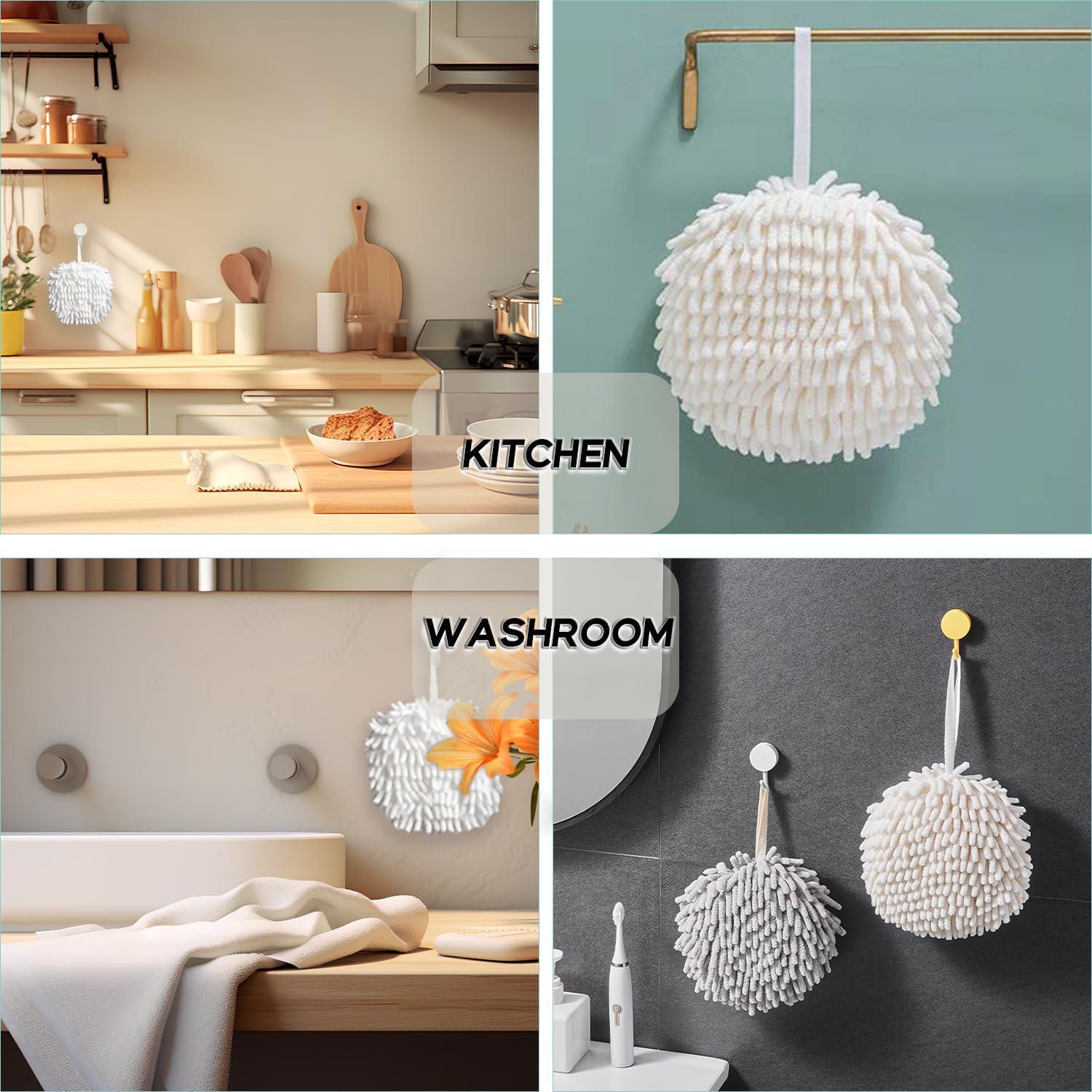 Toalla de Mano Chenille Gris MIXNEX - Secado Rápido 17x17cm