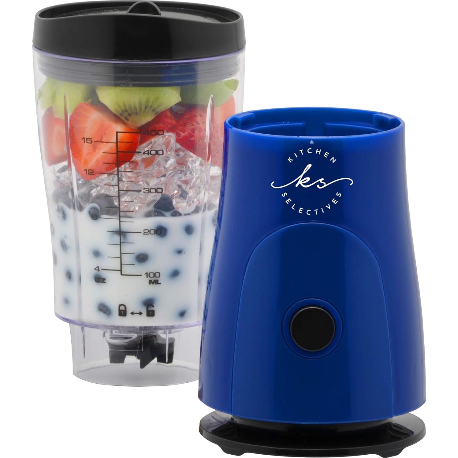 Mini Licuadora Kitchen Selectives Azul Cobalto 414 ml 180W