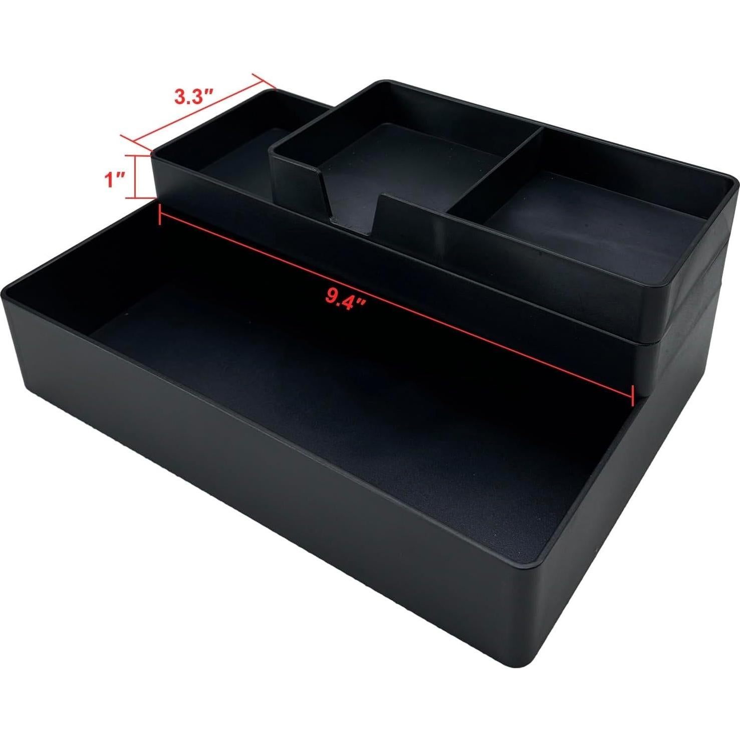 Organizador de Escritorio Rectangular Amazon Basics Negro