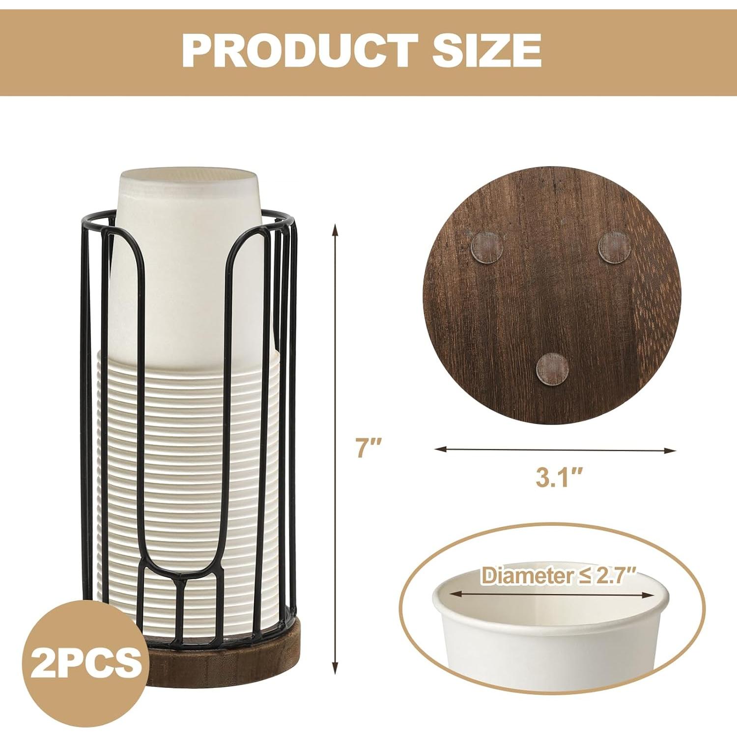 Dispensador de Tazas de Baño Tanggiteck 2 Soportes 3oz