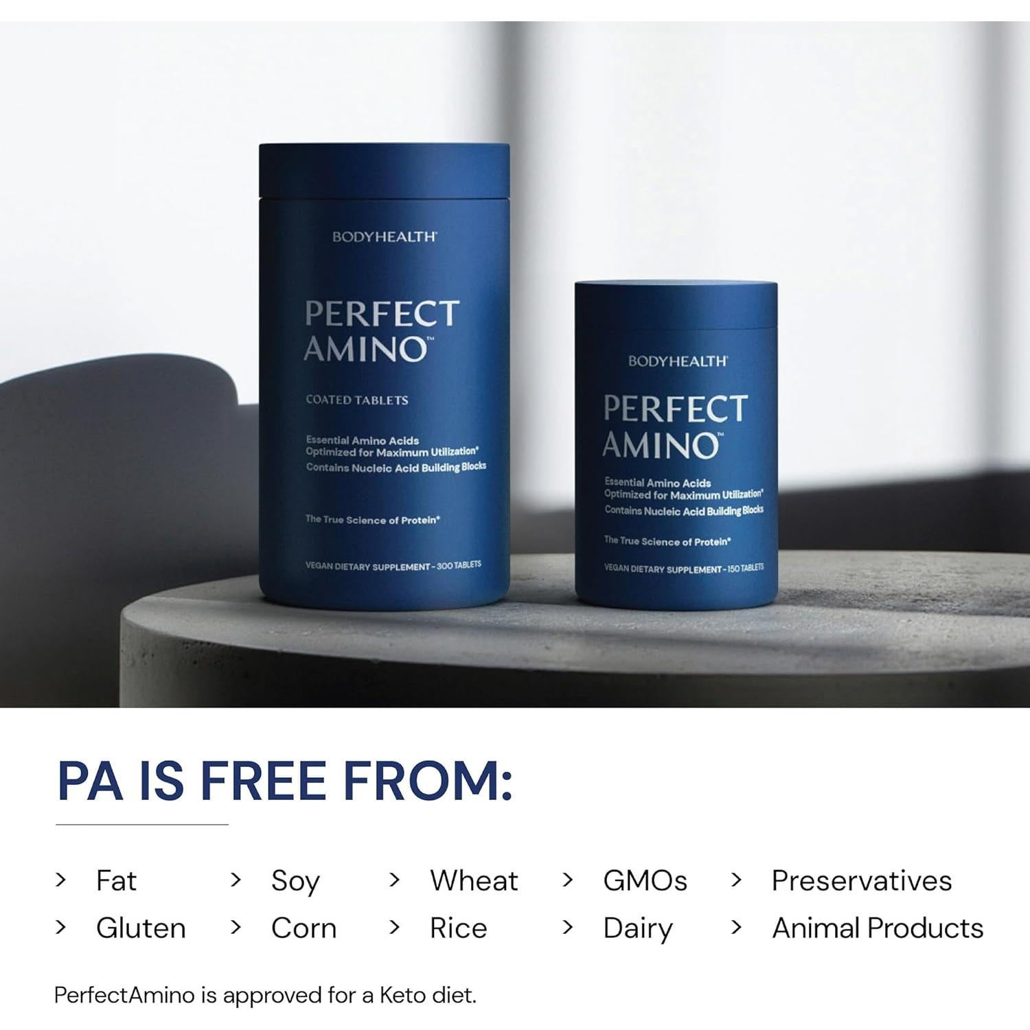 Tabletas PerfectAmino BodyHealth 150 ct Aminoácidos Esenciales