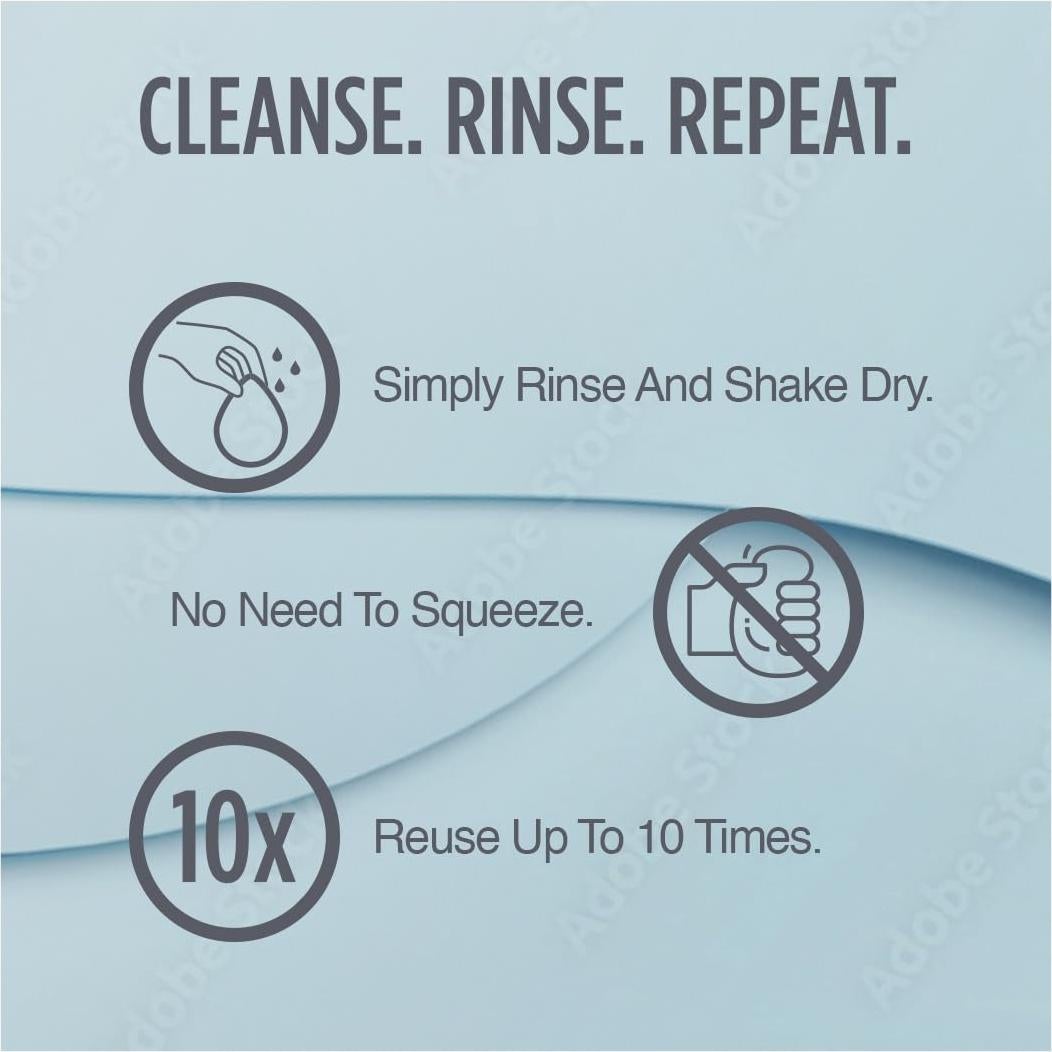 HartFelt Bath Sponge | Soft Exfoliating Body Sponge for Dead Skin | Chemical-Free Bath Scrubber for Body | Cleanses Skin from Dirt & Excess Oil | Made in USA - 1 Count