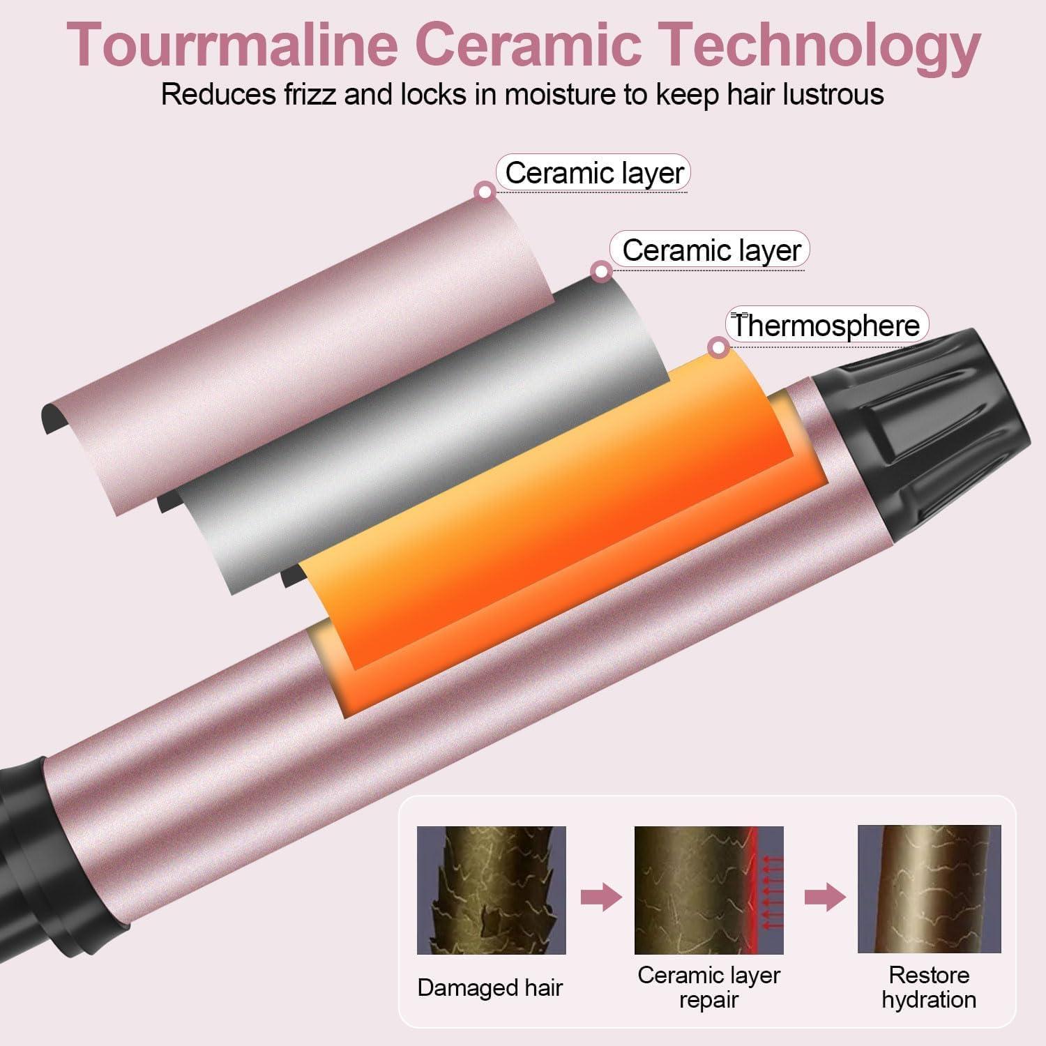 Plancha de Rizar 1 Pulgada MEOUNEQU Cerámica Ajustable