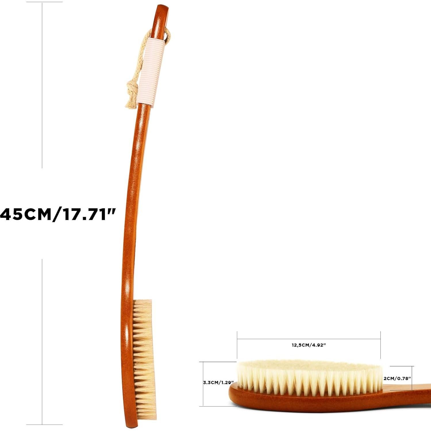 Cepillo de Baño ICANdOIT con Cerdas de Jabalí 45 cm Antideslizante