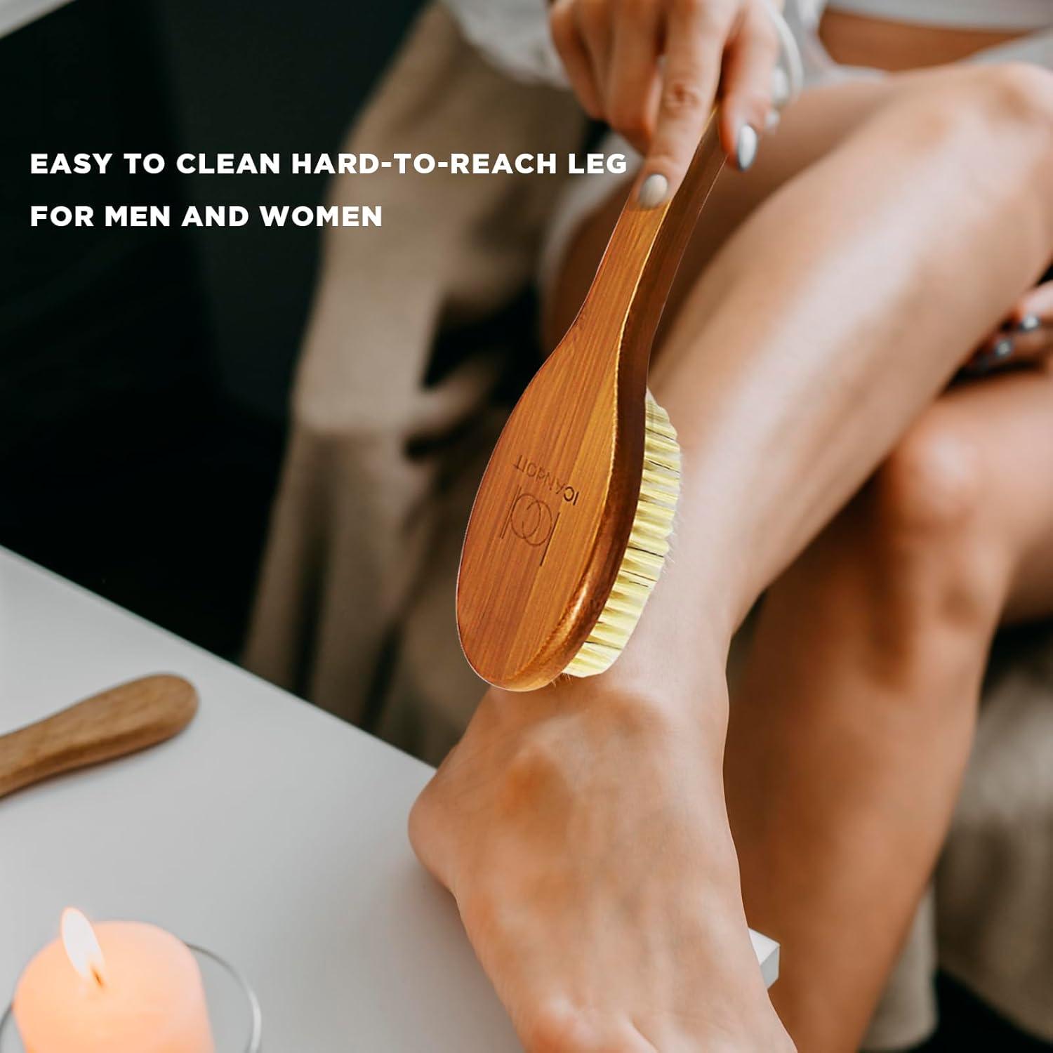 Cepillo de Baño ICANdOIT con Cerdas de Jabalí 45 cm Antideslizante