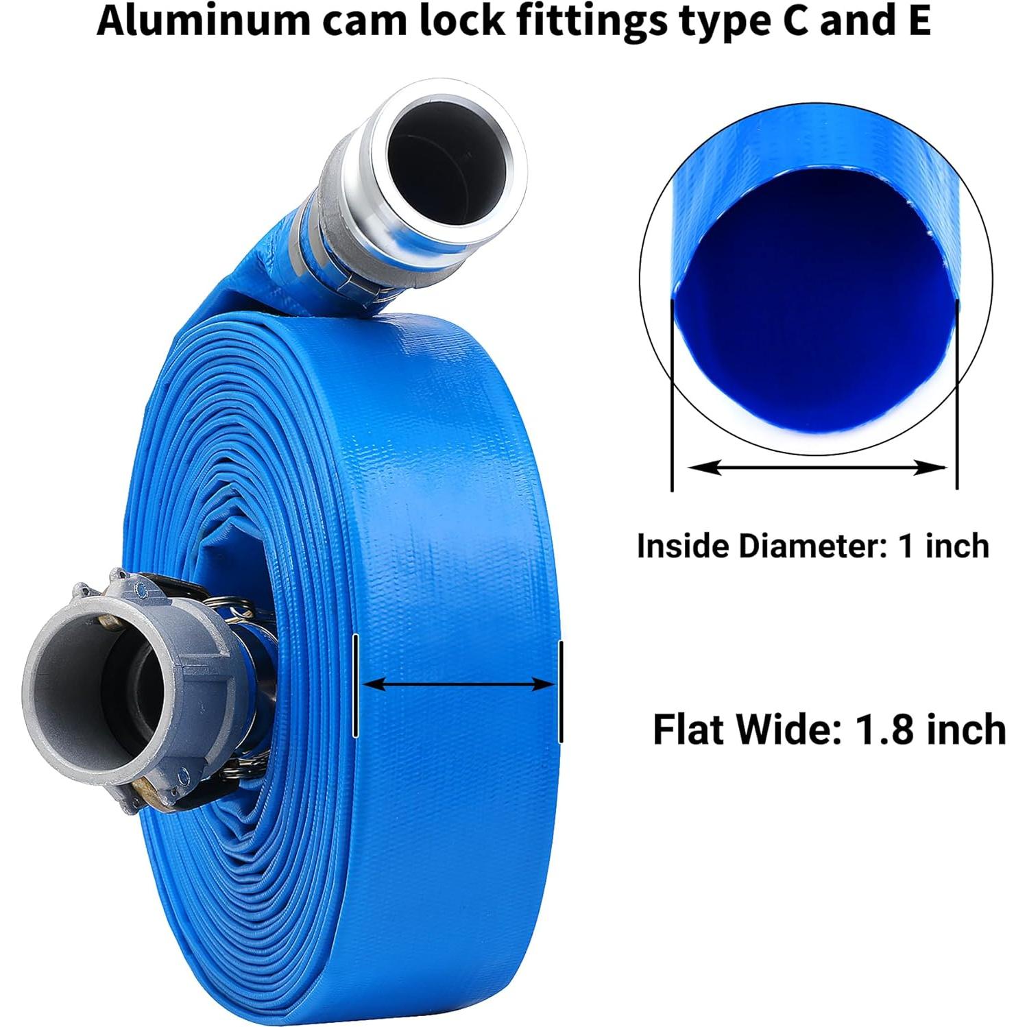 Manguera de Desagüe PVC Lay Flat 1" x 30.48m Geowaky