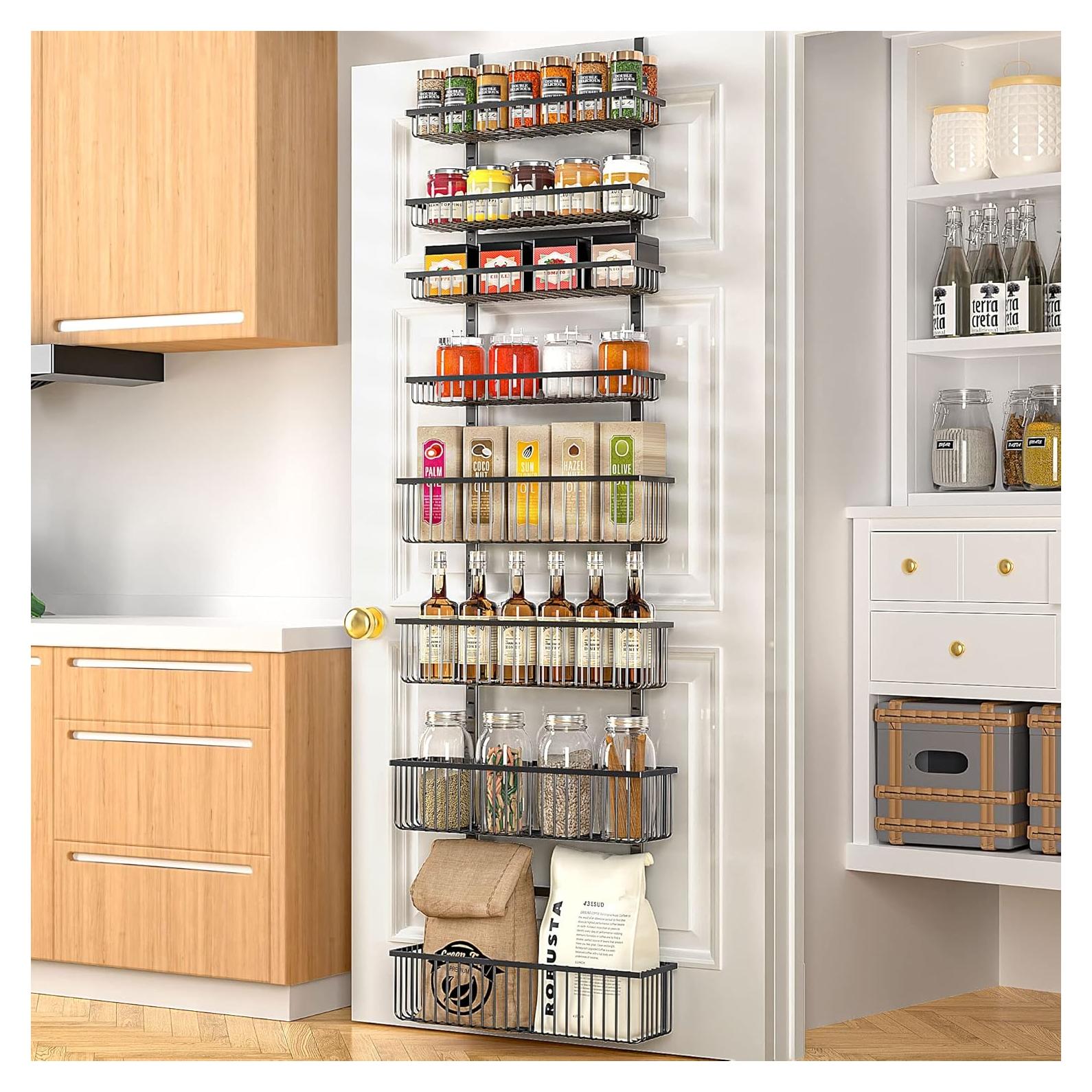 Organizador de Puerta Moforoco 8 Niveles Metal Negro