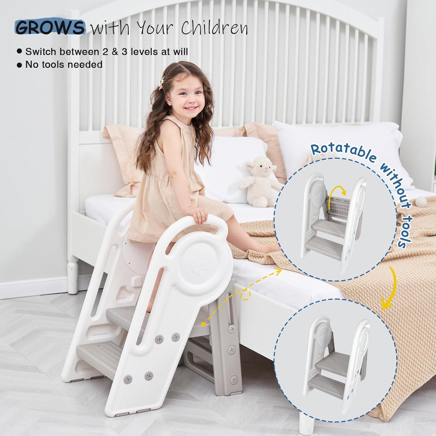 Taburete Plegable Ajustable Harwaya 3 Pasos Niños 40.9 cm